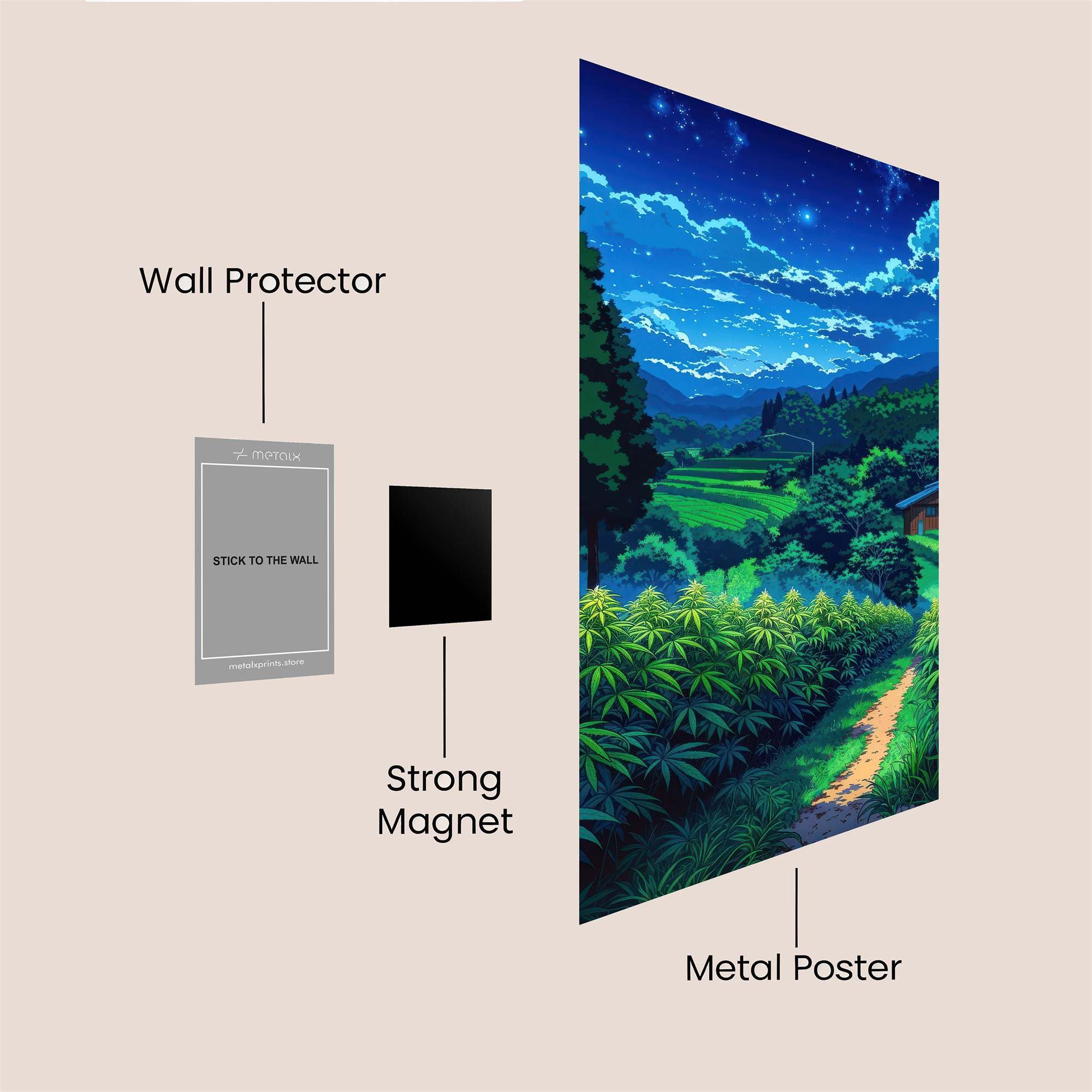 Moonlit Escape Safe Wall Magnetic / M