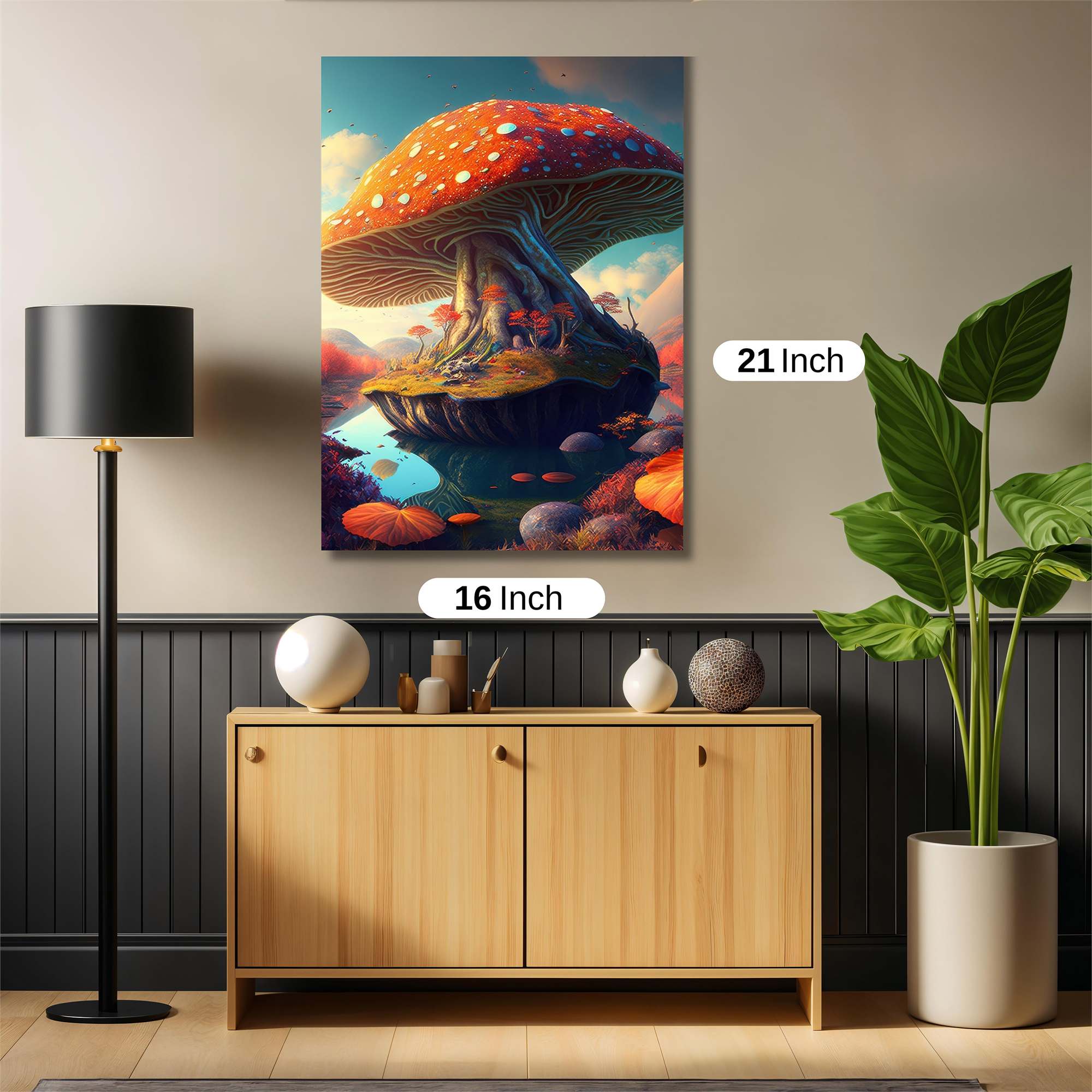 Mushroom Serenity Safe Wall Magnetic / M