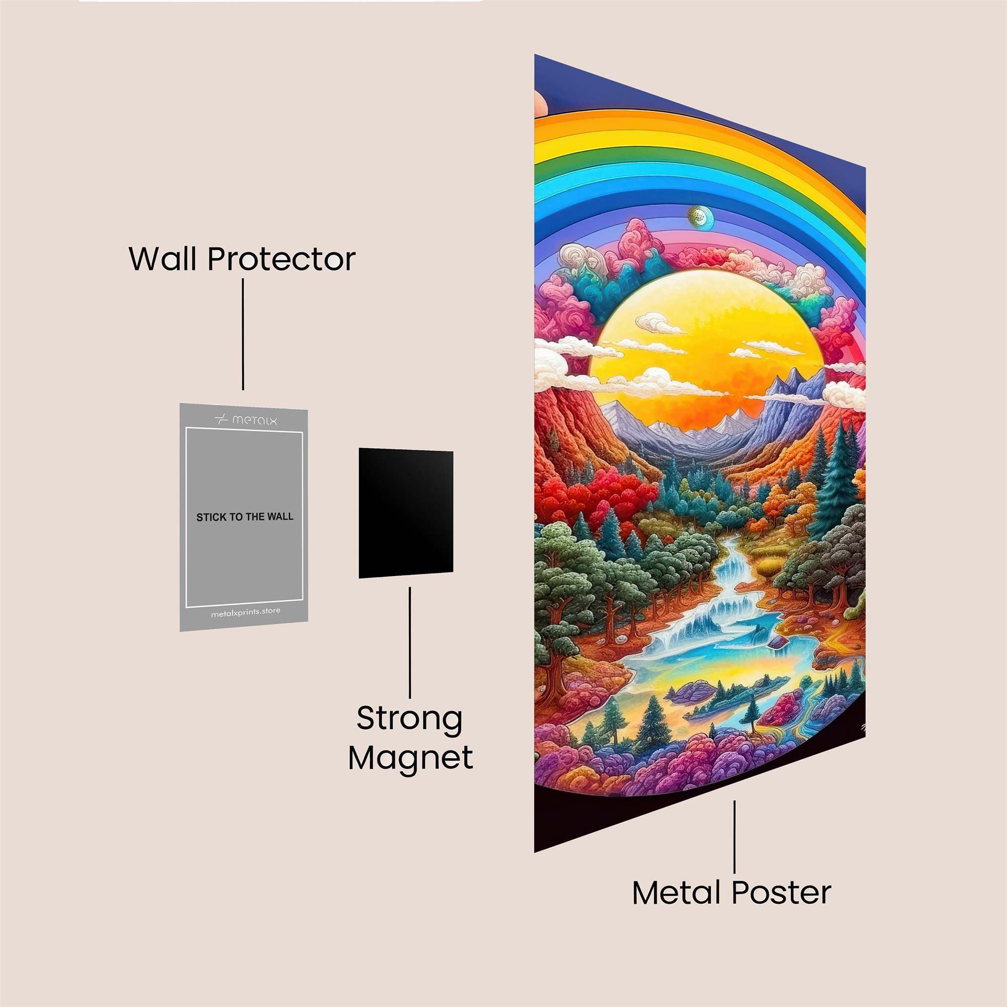 Rainbow Serenity Safe Wall Magnetic / M