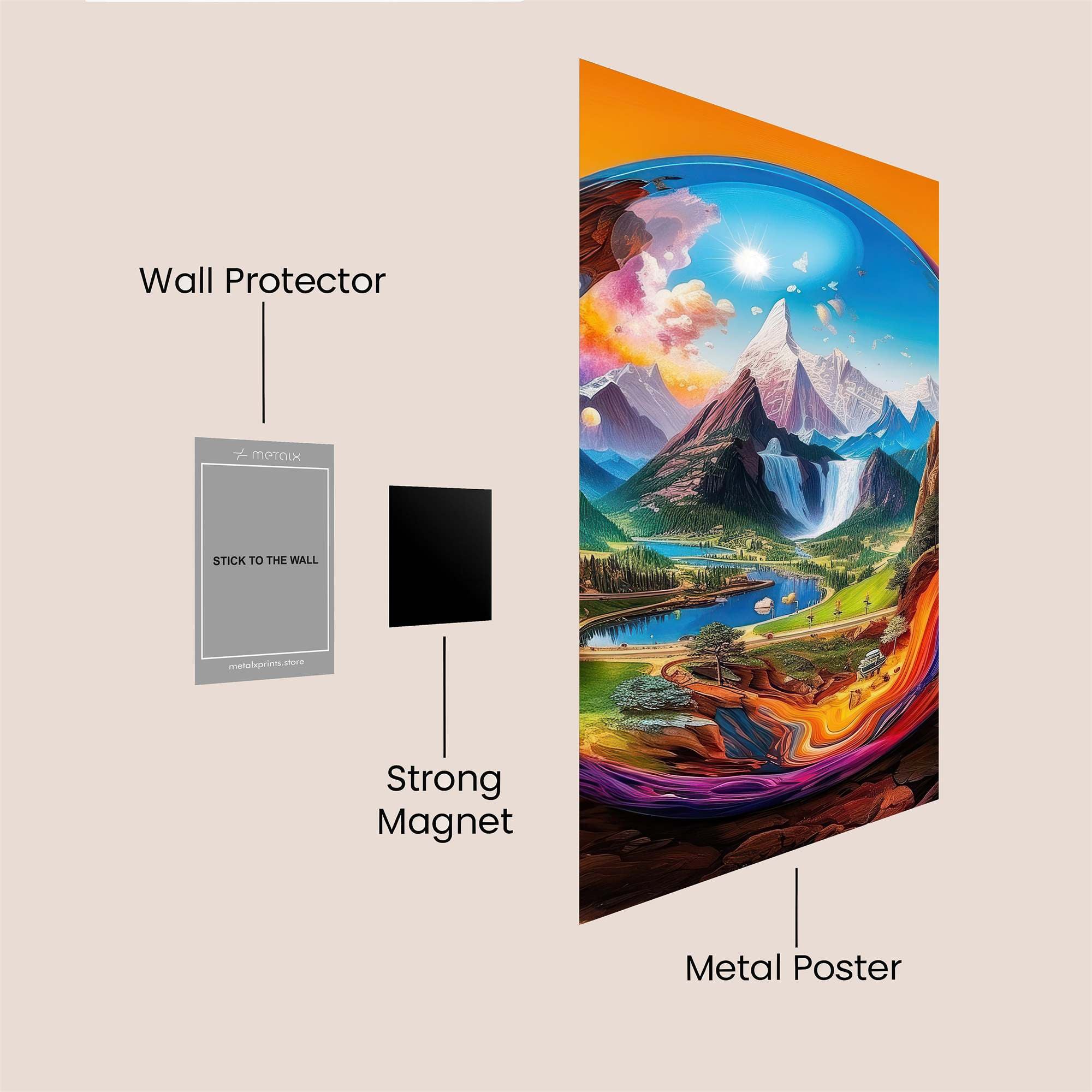 Mountain Dreamscape Safe Wall Magnetic / M
