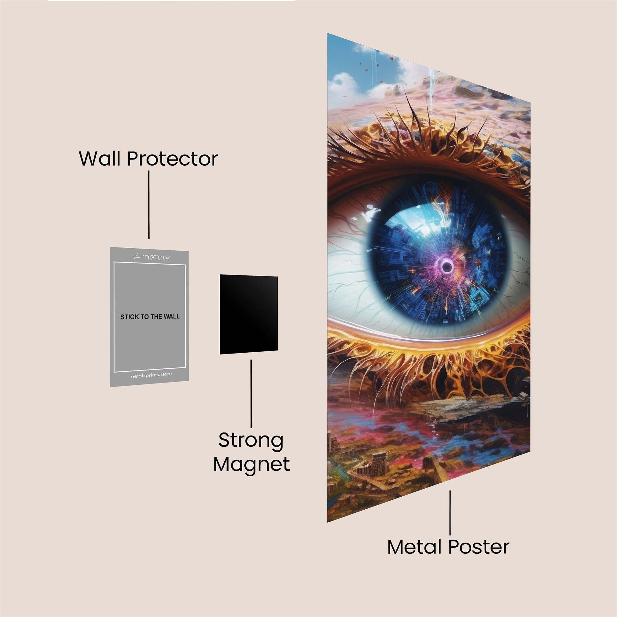 Cosmic Gaze Safe Wall Magnetic / M