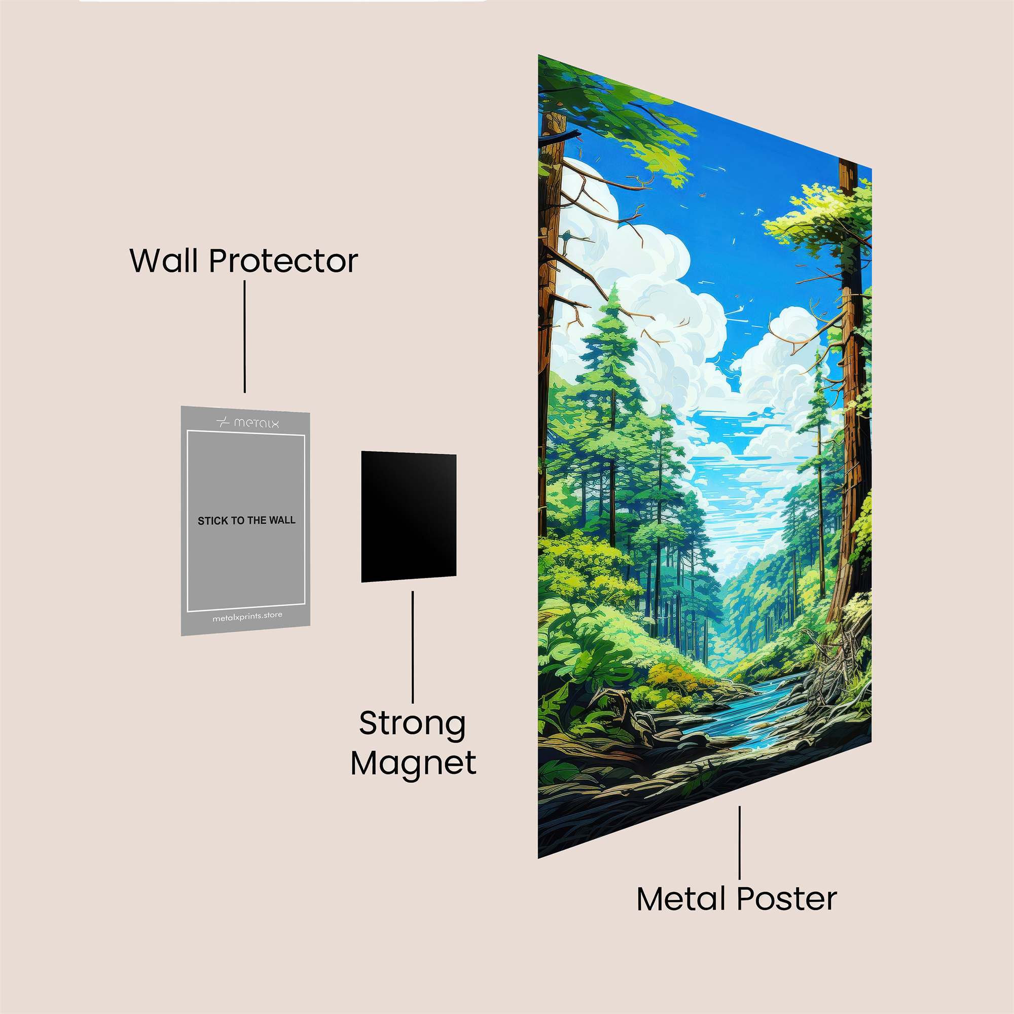 Forest Serenity Safe Wall Magnetic / M