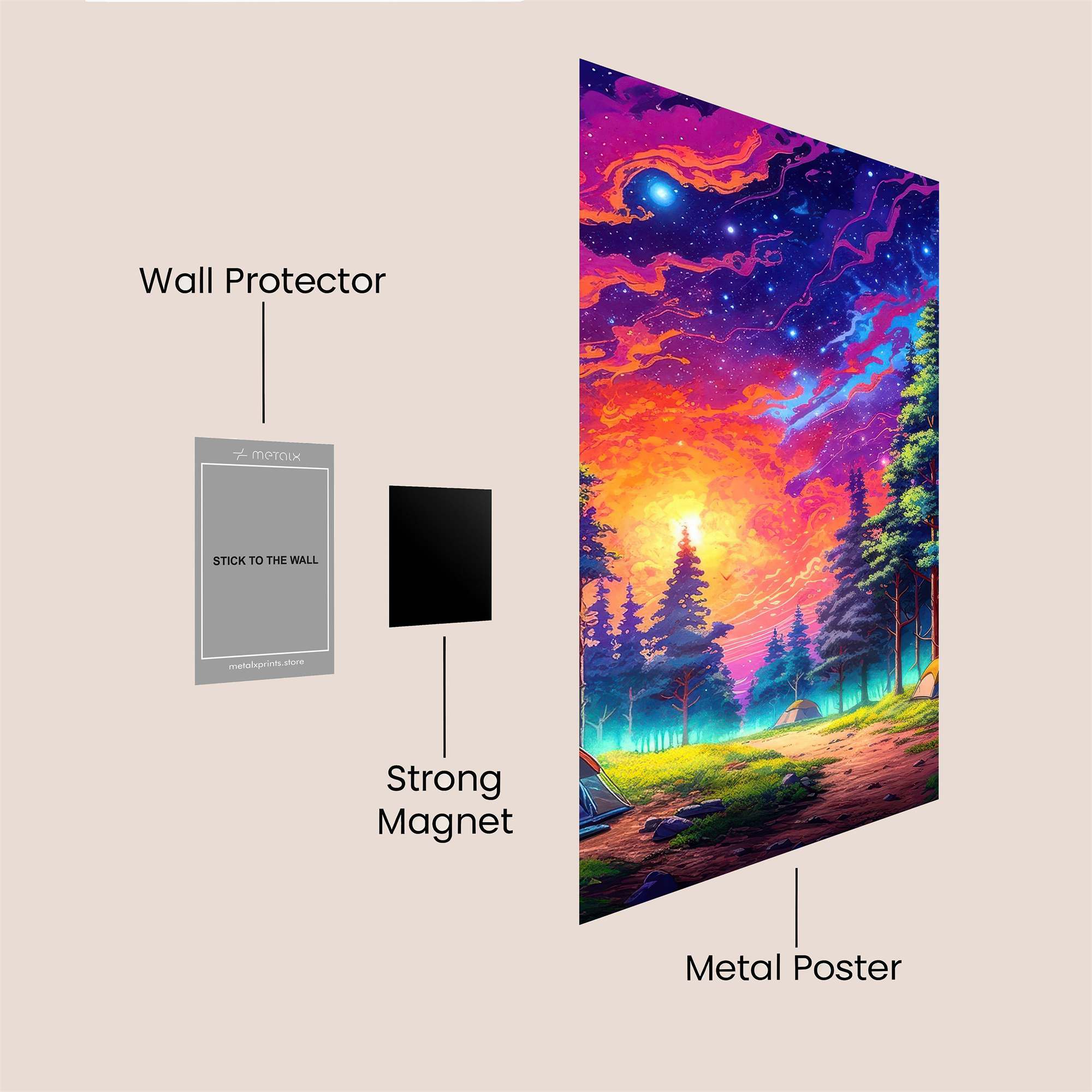 Cosmic Campout Safe Wall Magnetic / M