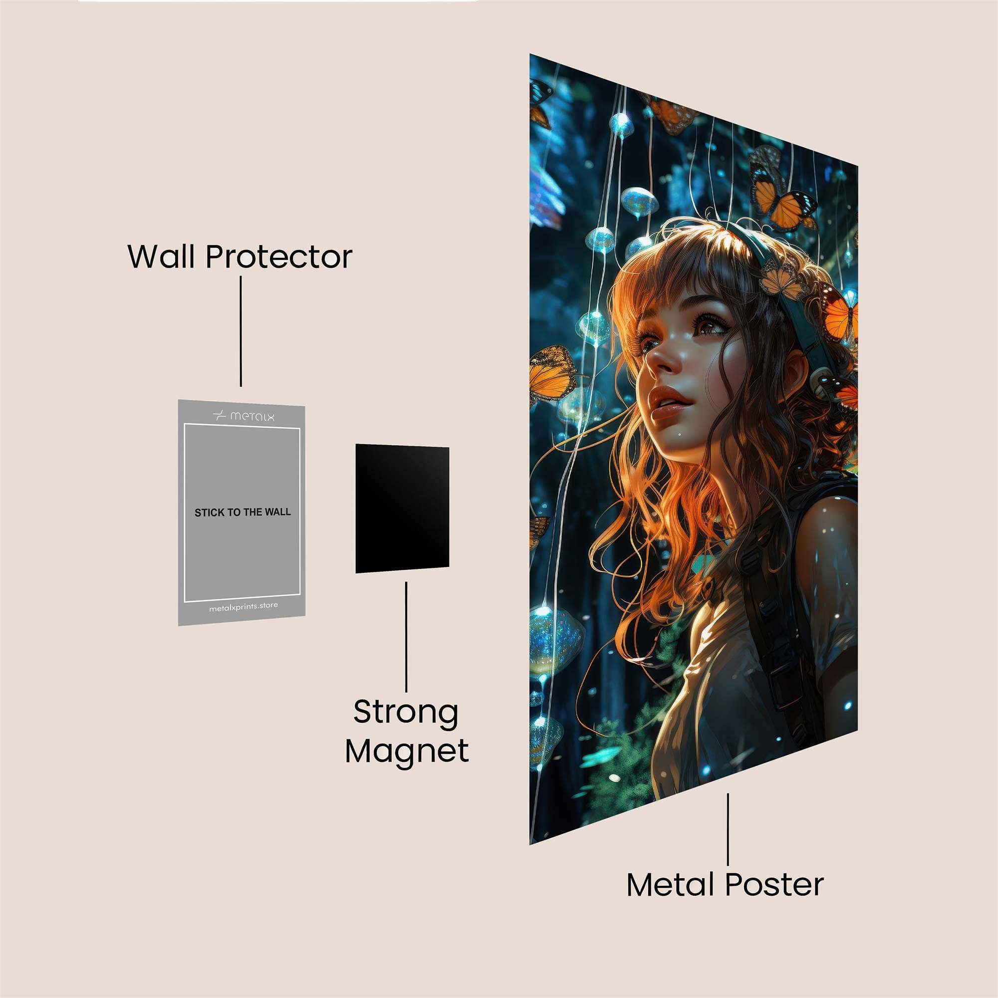 Butterfly Dream Safe Wall Magnetic / M