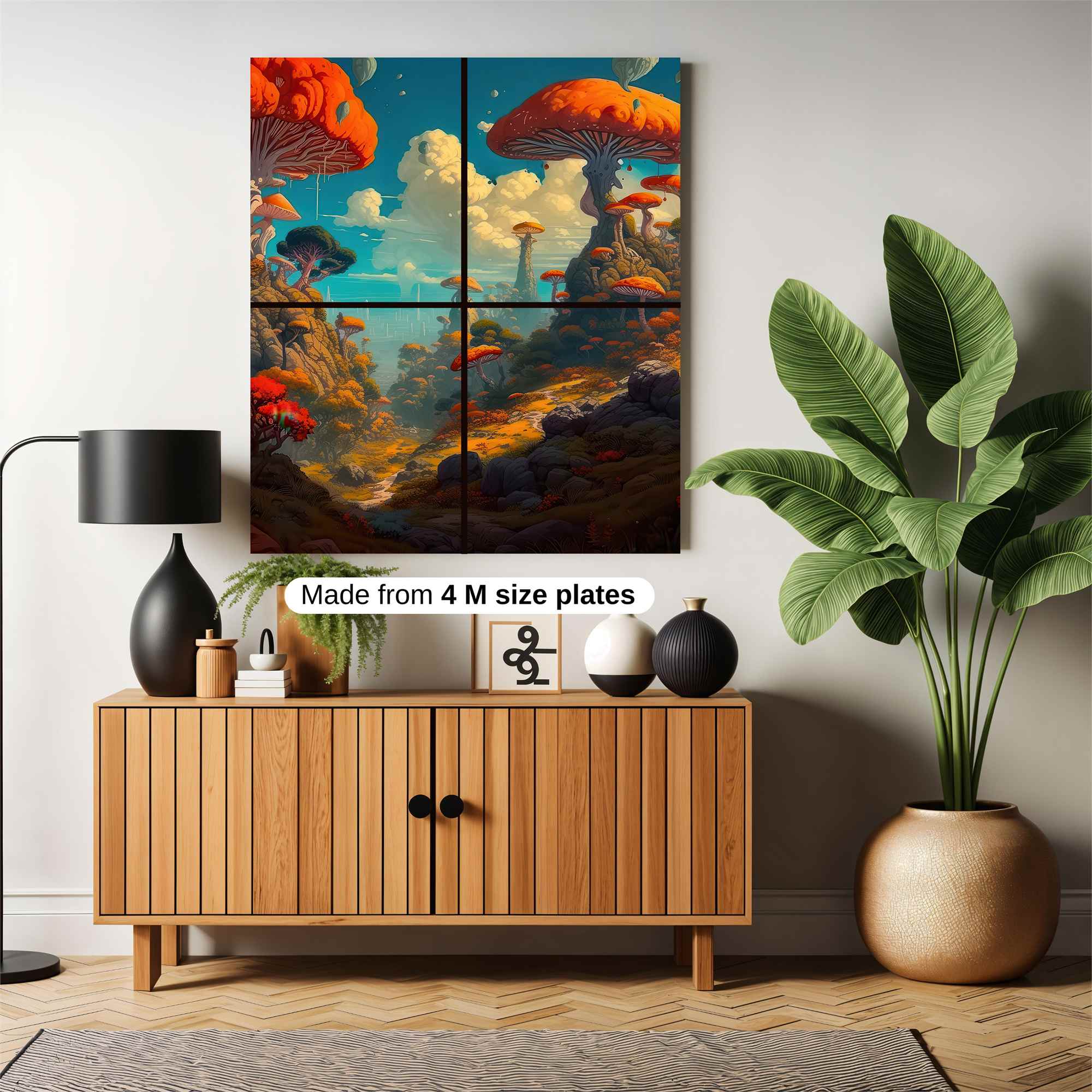 Mushroom Dreamscape Safe Wall Magnetic / M