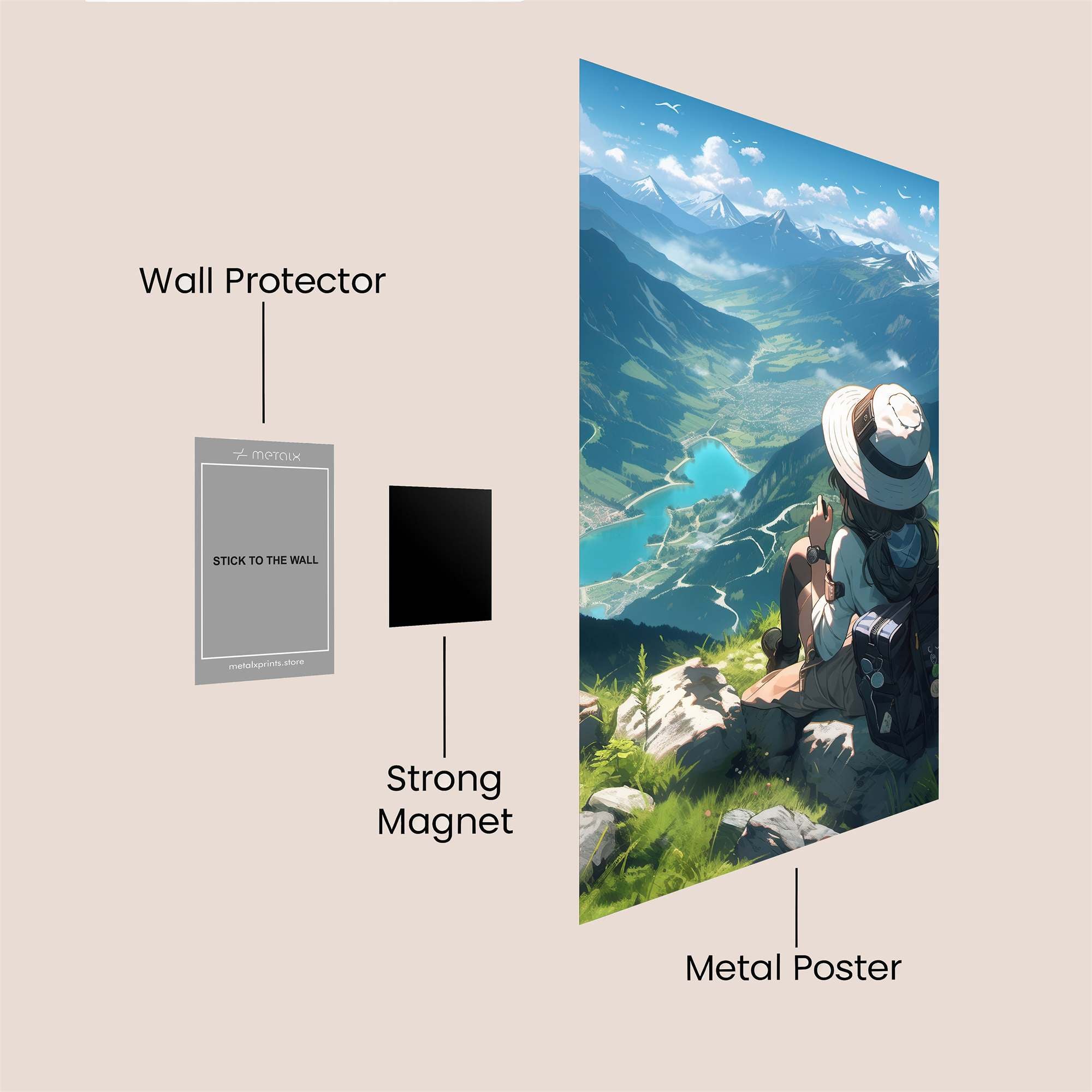 Mountain Serenity Safe Wall Magnetic / M