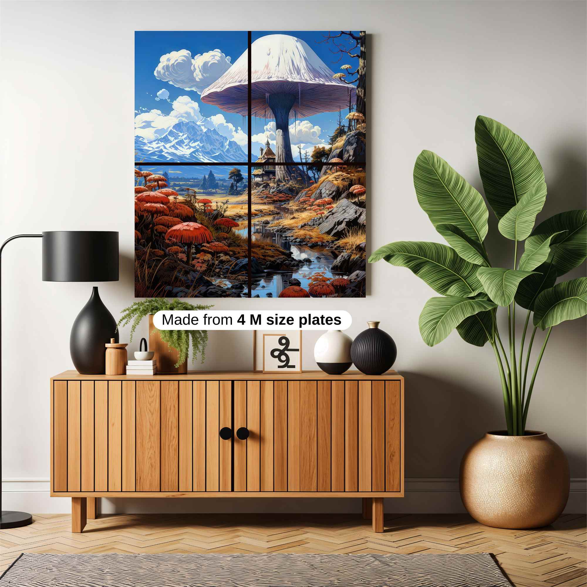 Mushroom Whimsy Safe Wall Magnetic / M