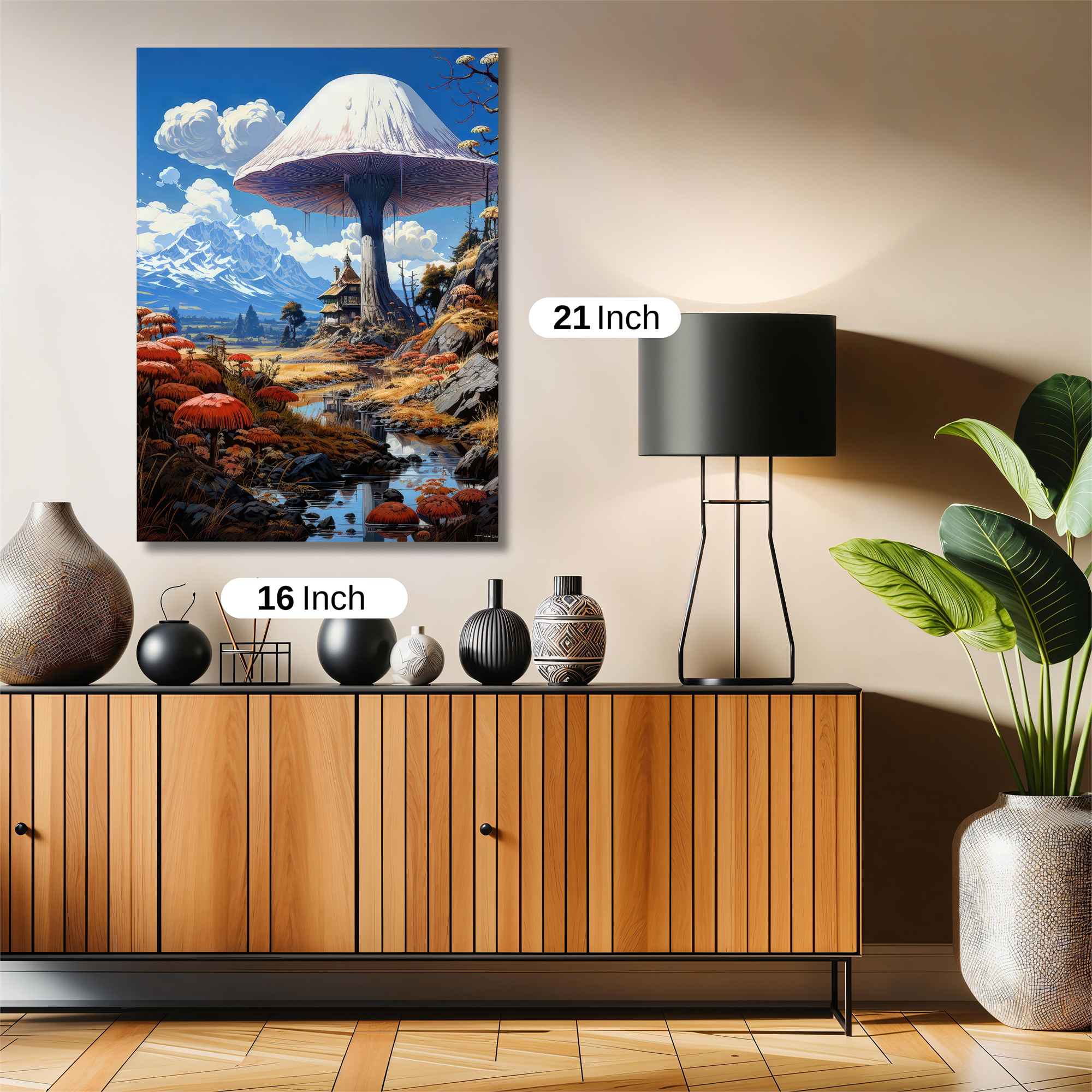 Mushroom Whimsy Safe Wall Magnetic / M