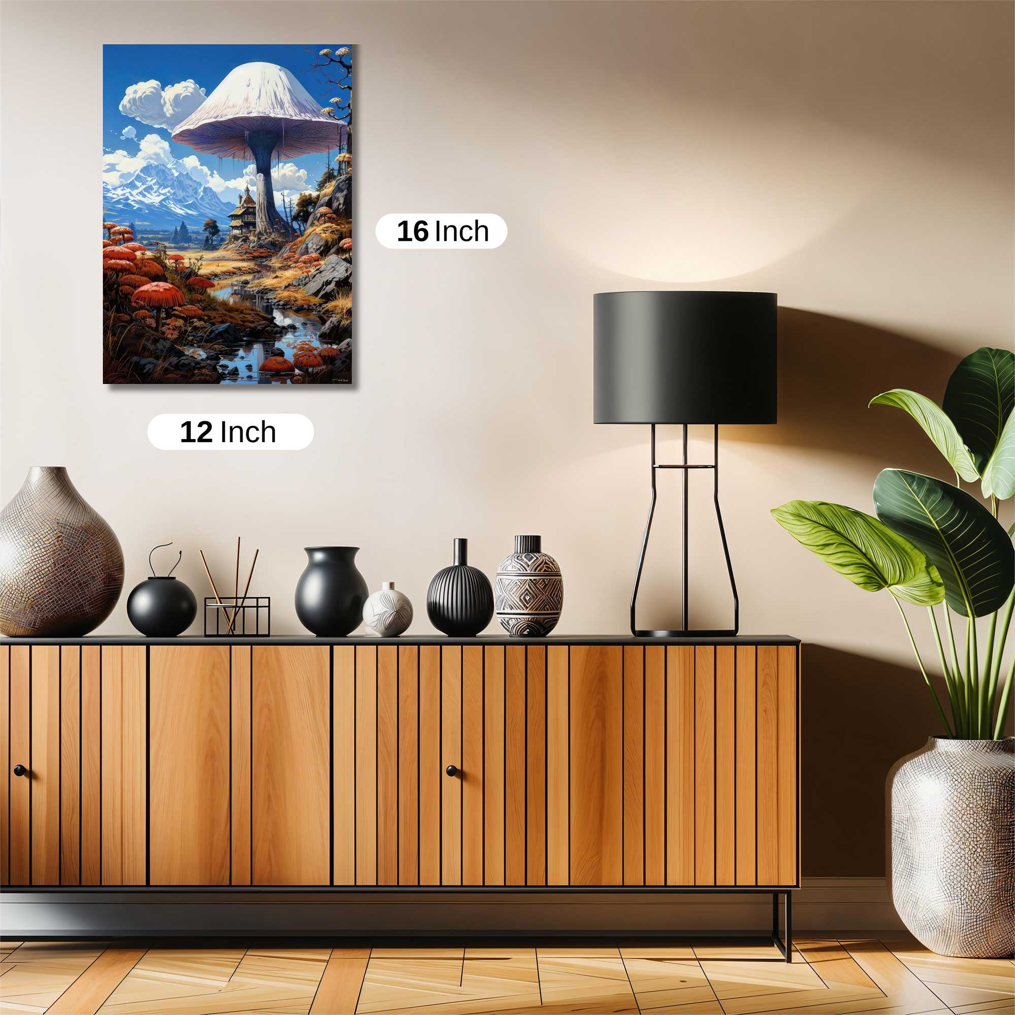 Mushroom Whimsy Safe Wall Magnetic / M