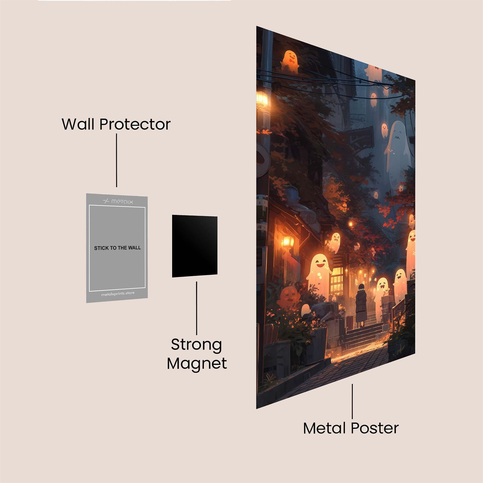 Ghostly Whimsy Safe Wall Magnetic / M