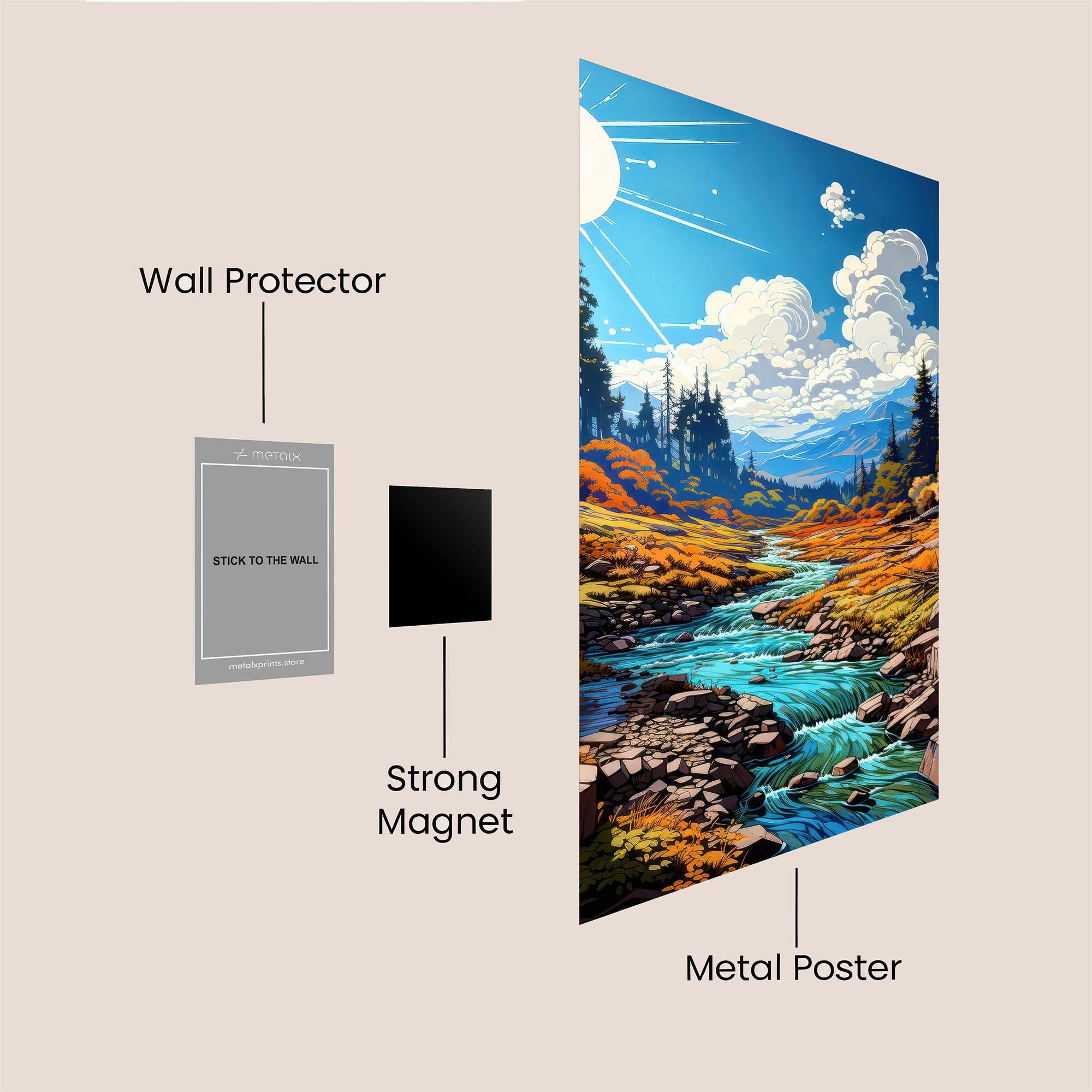 Sunlit Serenity Safe Wall Magnetic / M