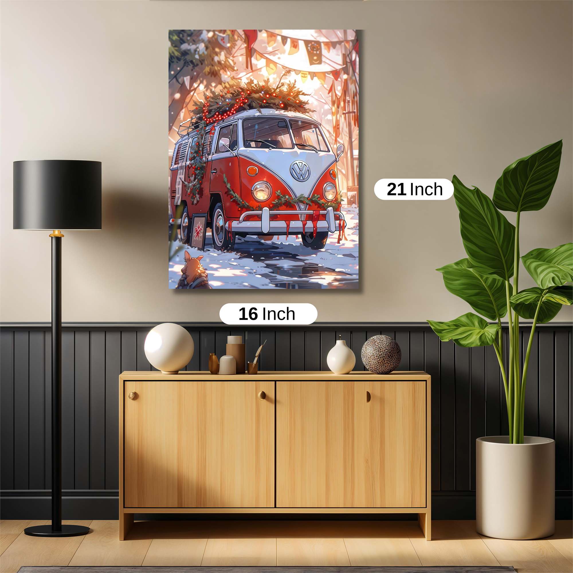 Festive Van Safe Wall Magnetic / M