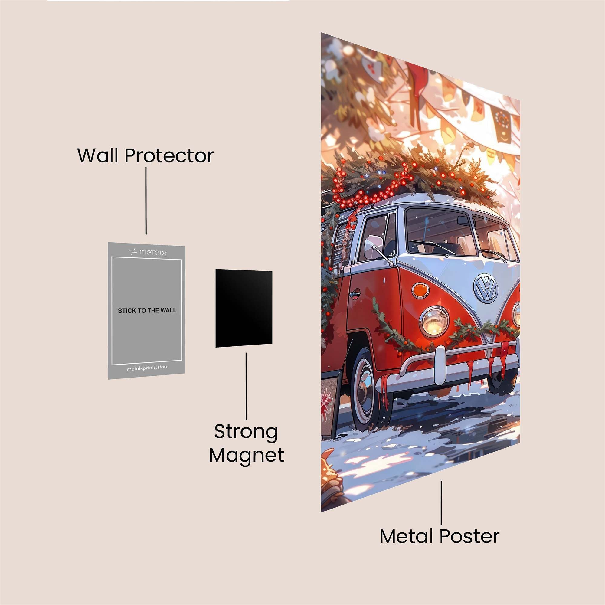 Festive Van Safe Wall Magnetic / M