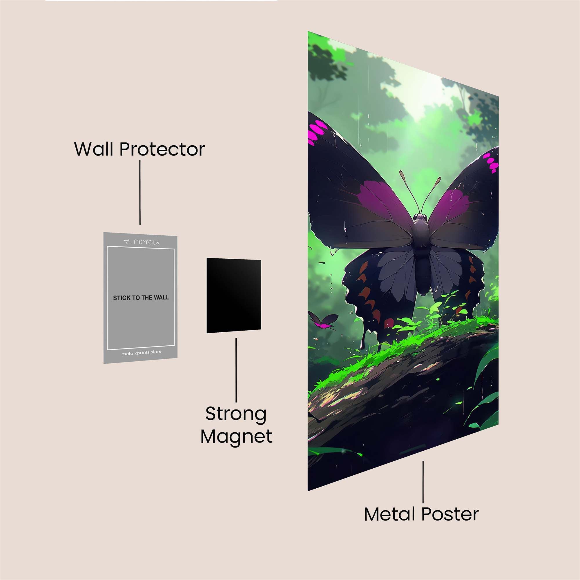 Butterfly Serenity Safe Wall Magnetic / M