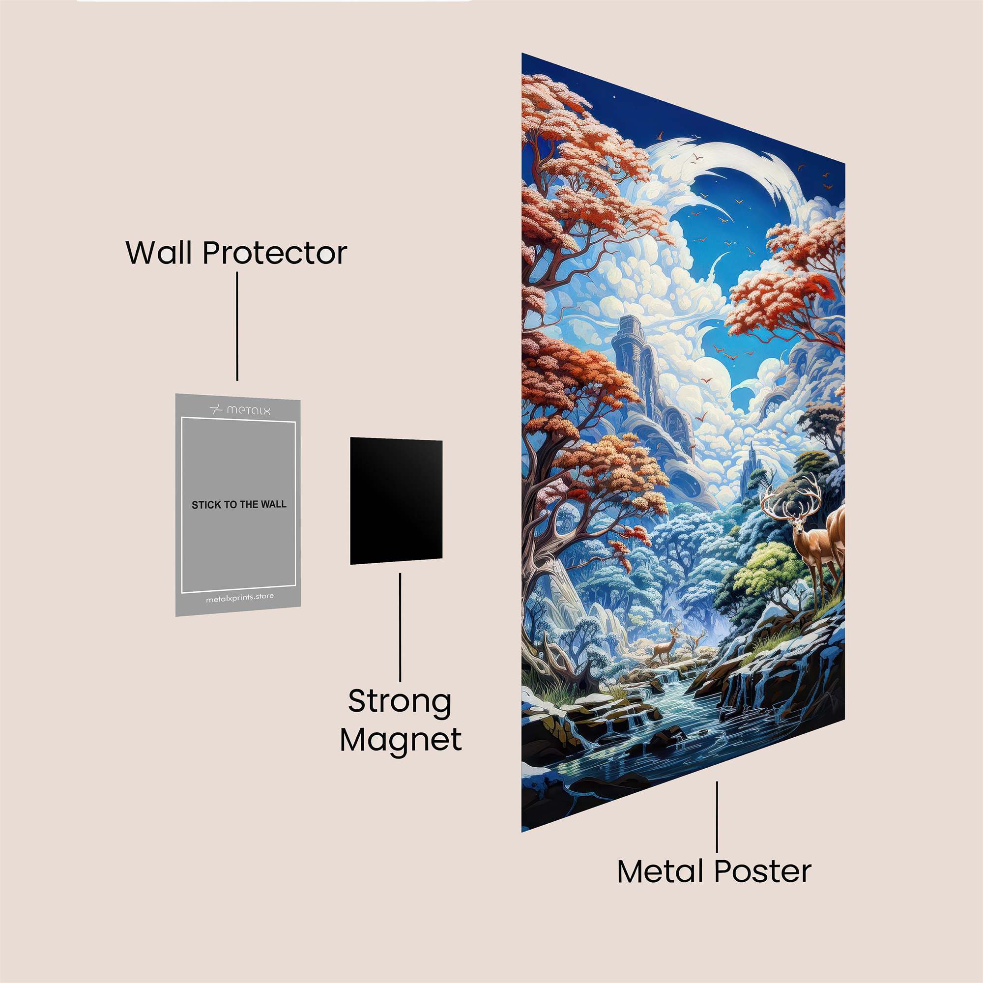 Stag Serenity Safe Wall Magnetic / M
