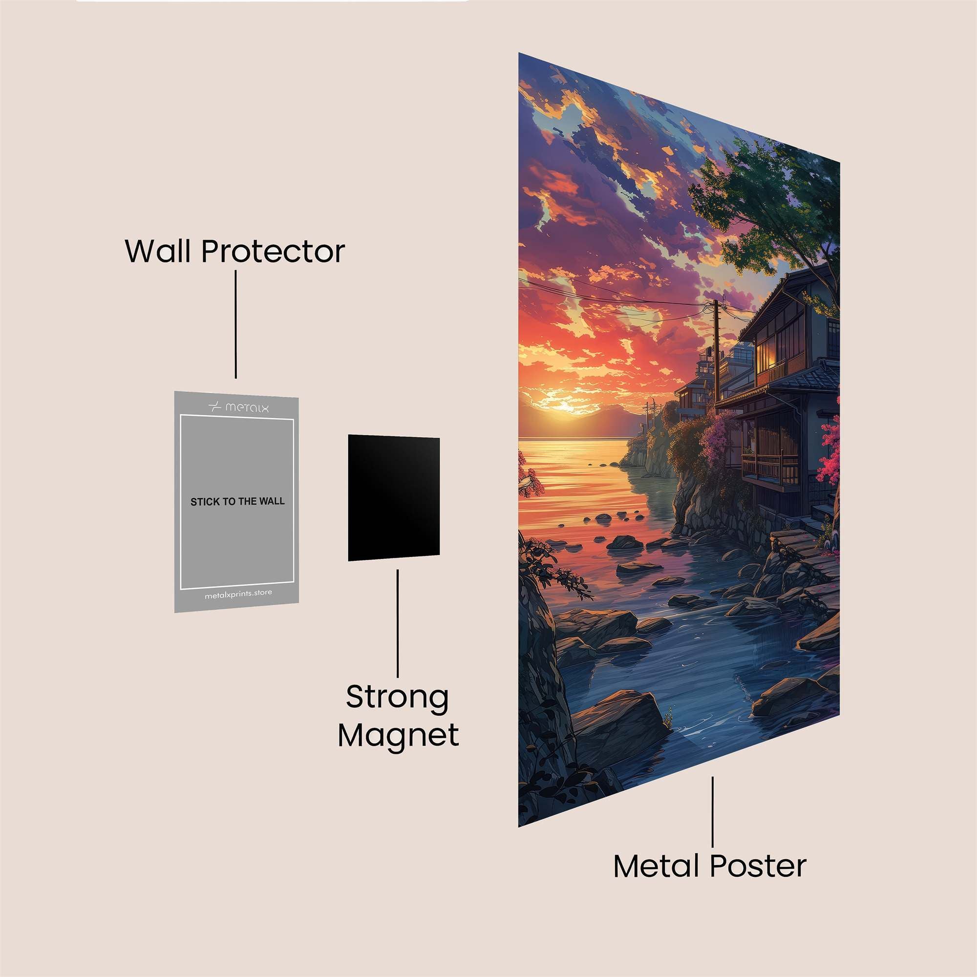 Sunset Serenity Safe Wall Magnetic / M