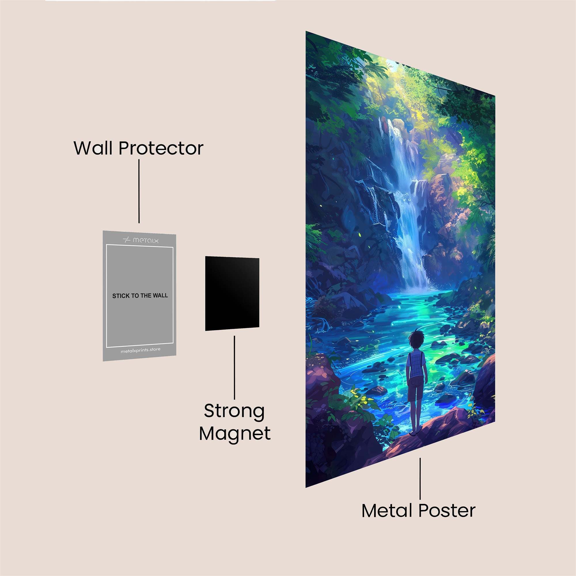 Waterfall Wonder Safe Wall Magnetic / M