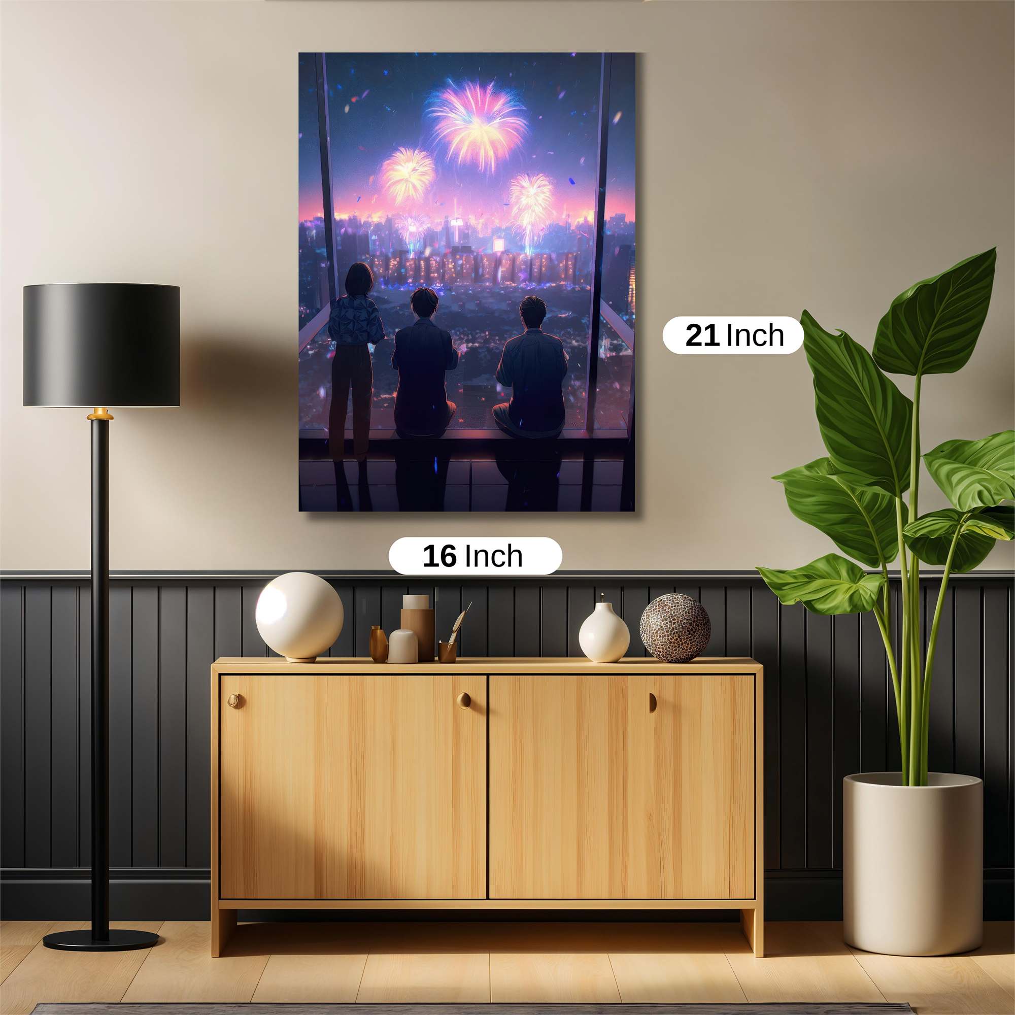 Cityscape Serenity Safe Wall Magnetic / M