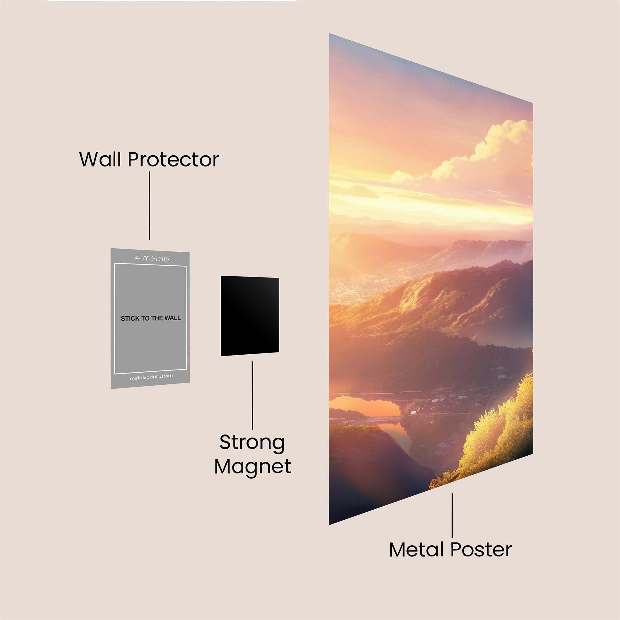 Sunrise Serenity Safe Wall Magnetic / M