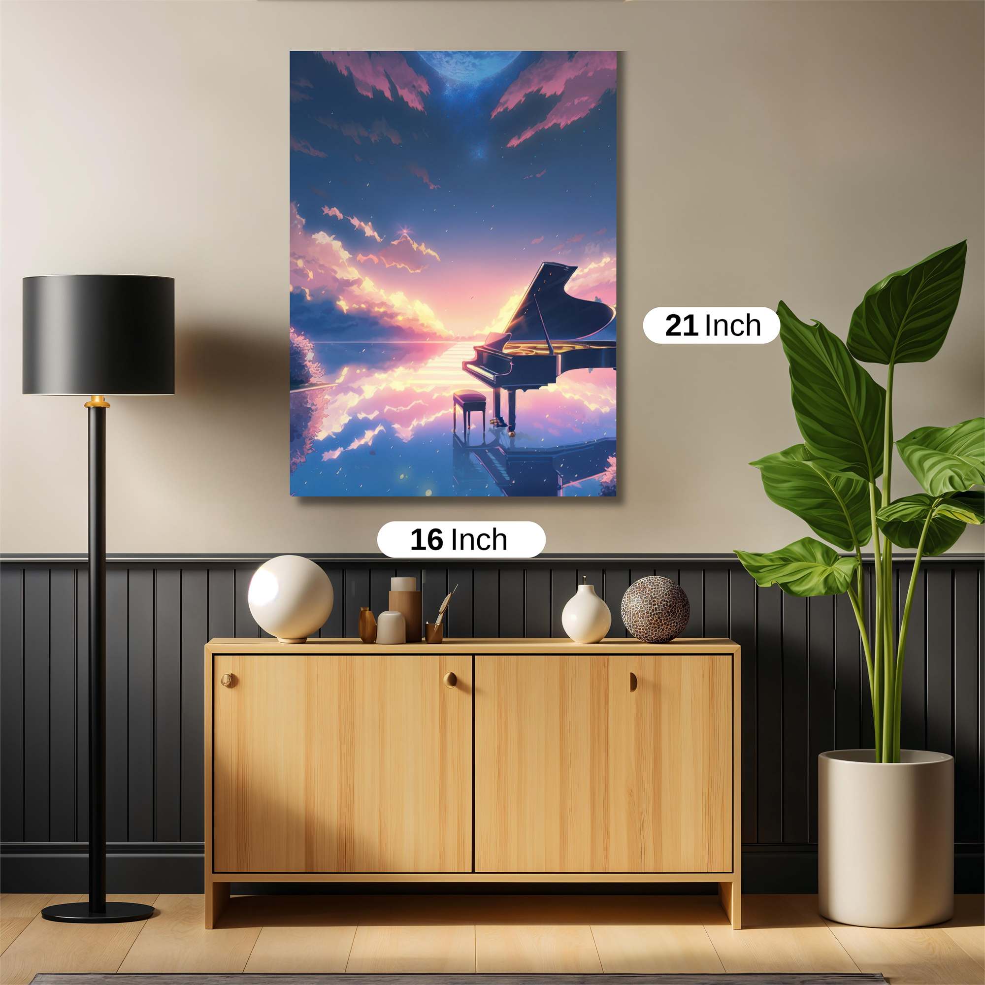 Piano Serenity Safe Wall Magnetic / M