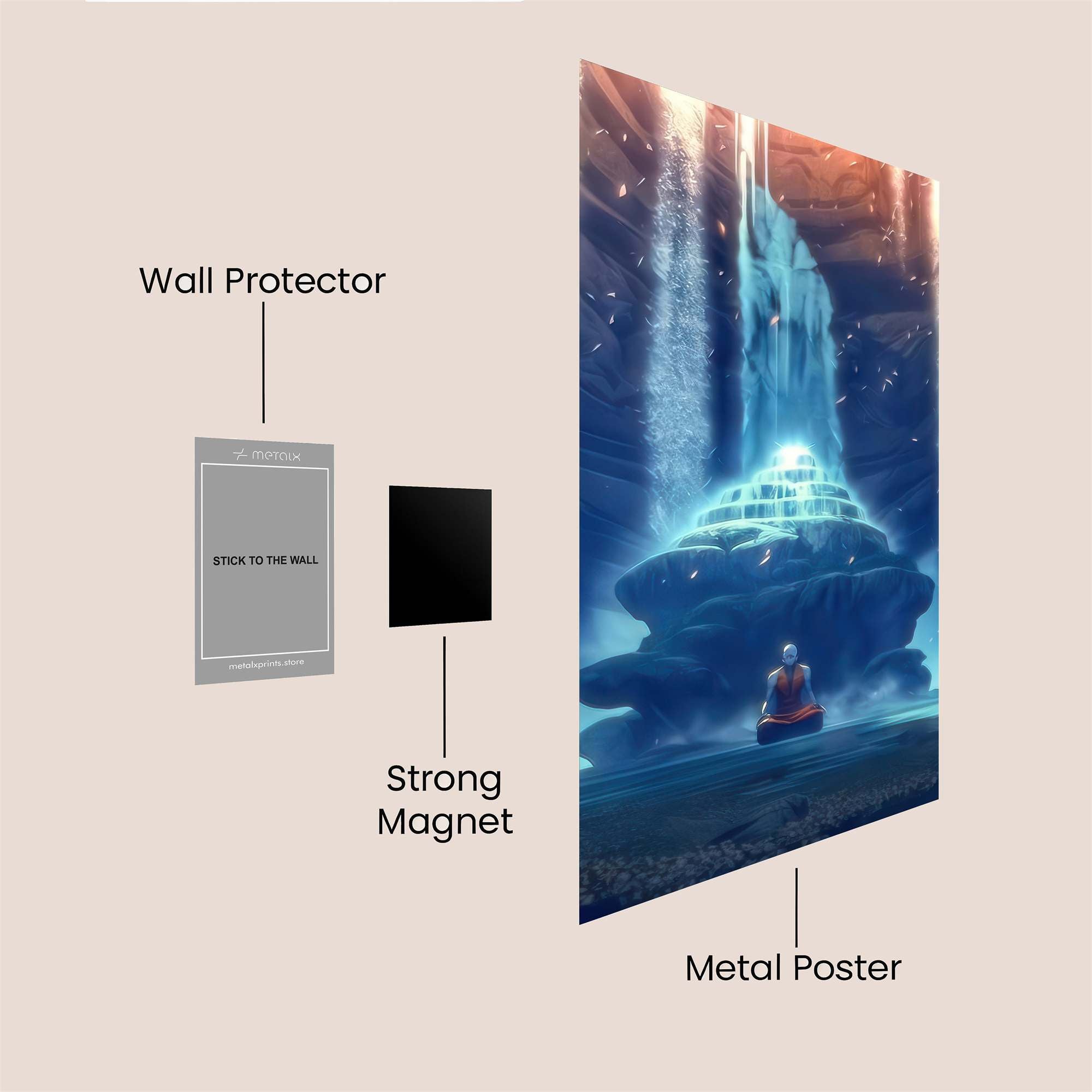Monk Serenity Safe Wall Magnetic / M