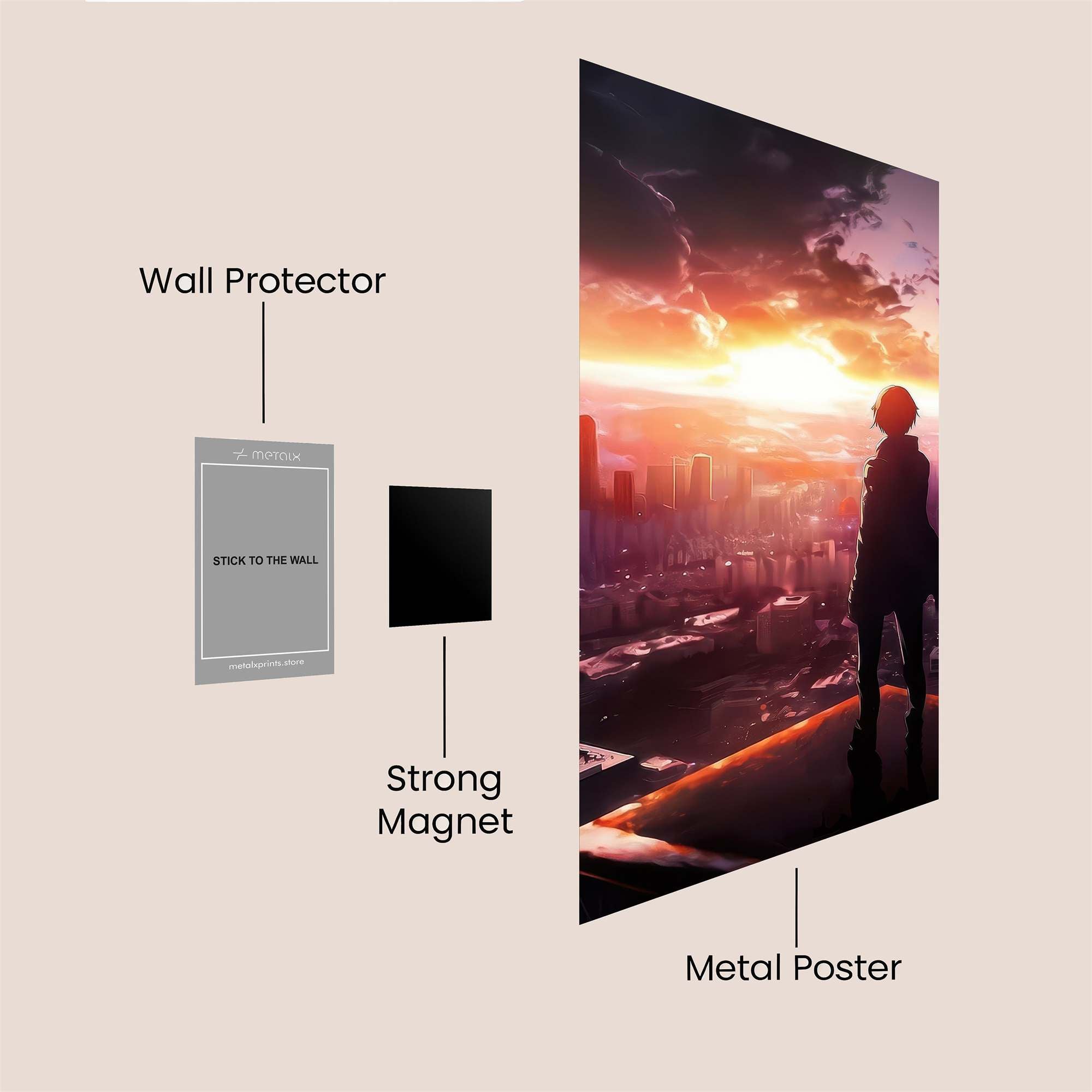 Sunset Solitude Safe Wall Magnetic / M