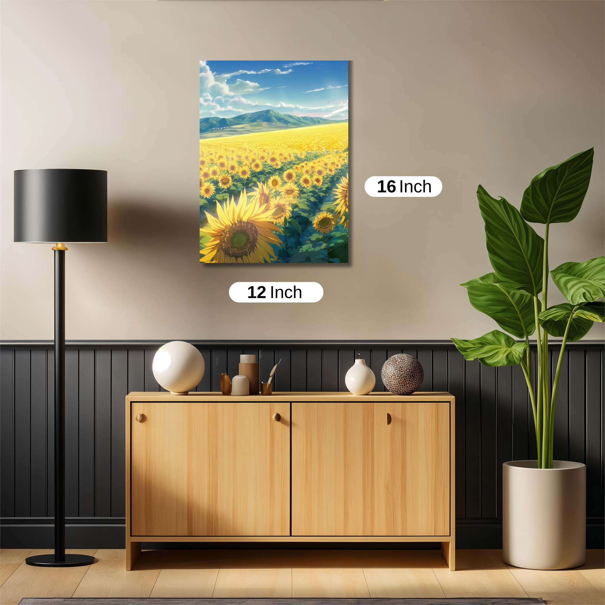 Sunflower Serenity Safe Wall Magnetic / M
