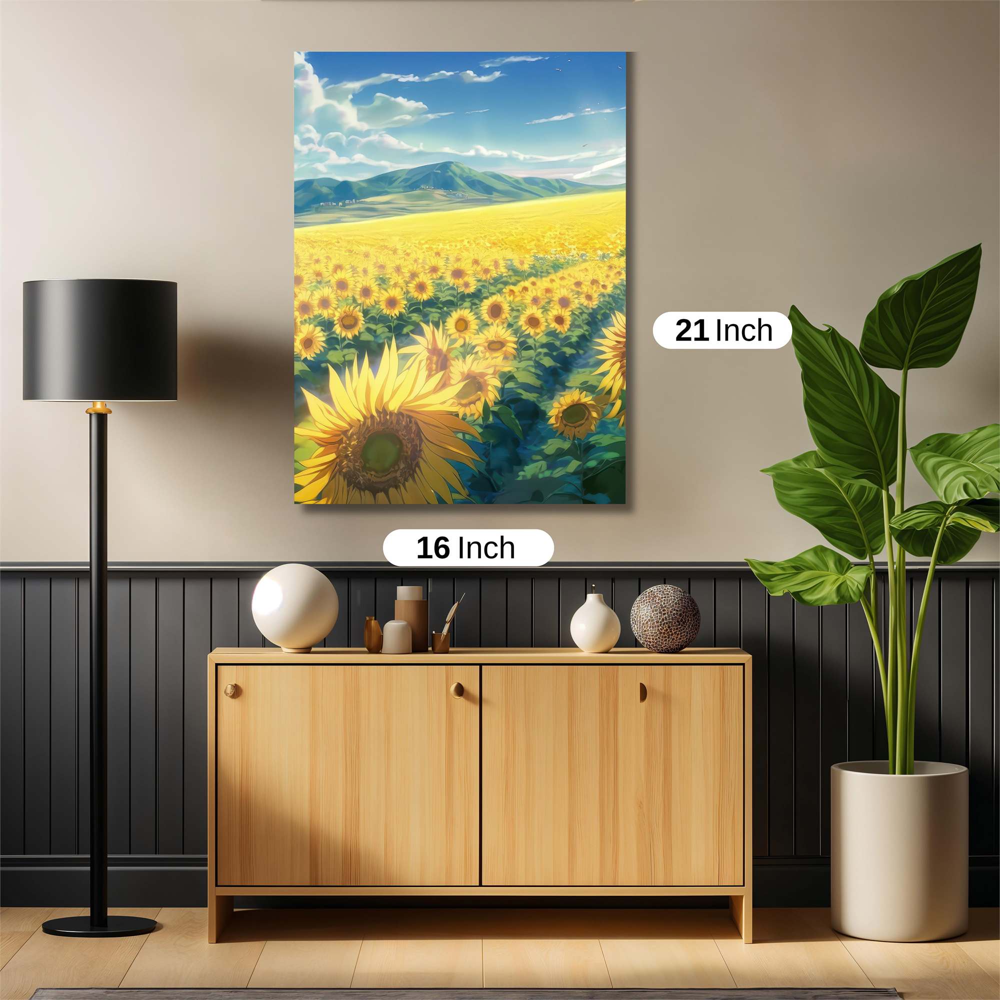 Sunflower Serenity Safe Wall Magnetic / M