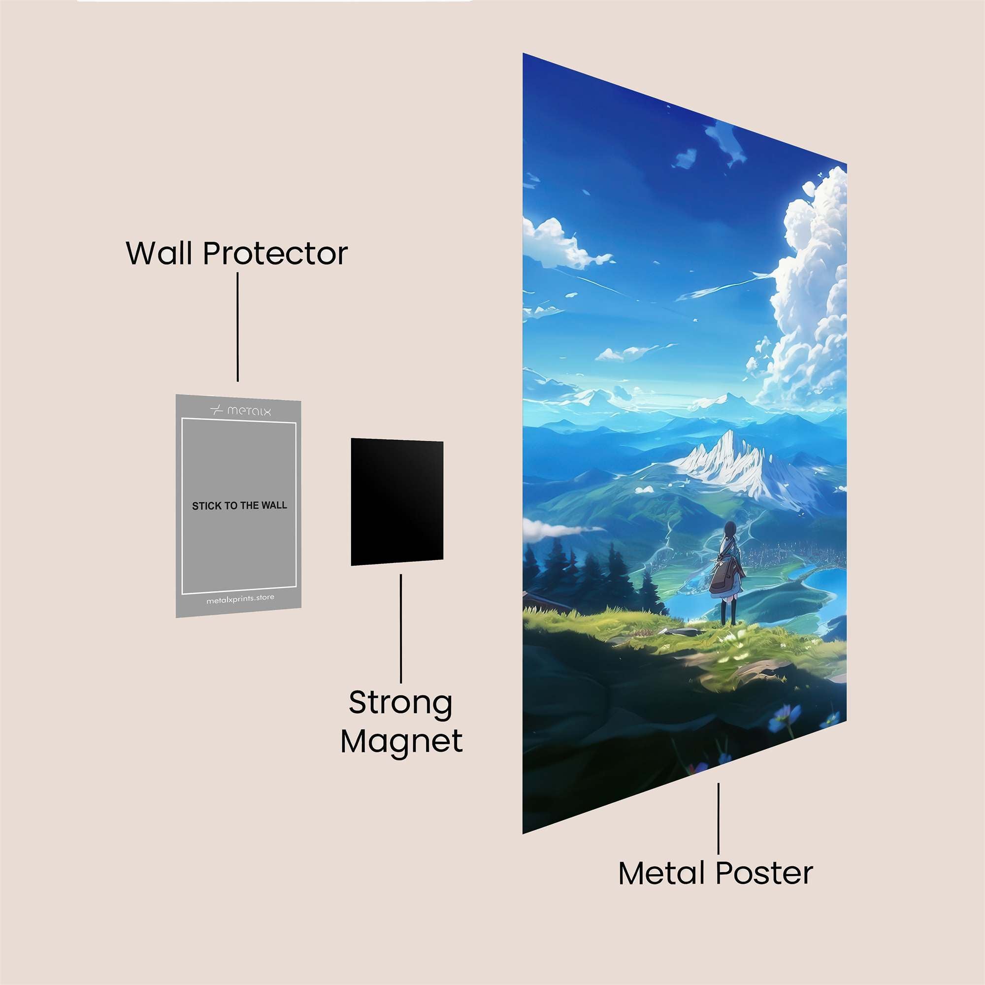 Vista Serene Safe Wall Magnetic / M