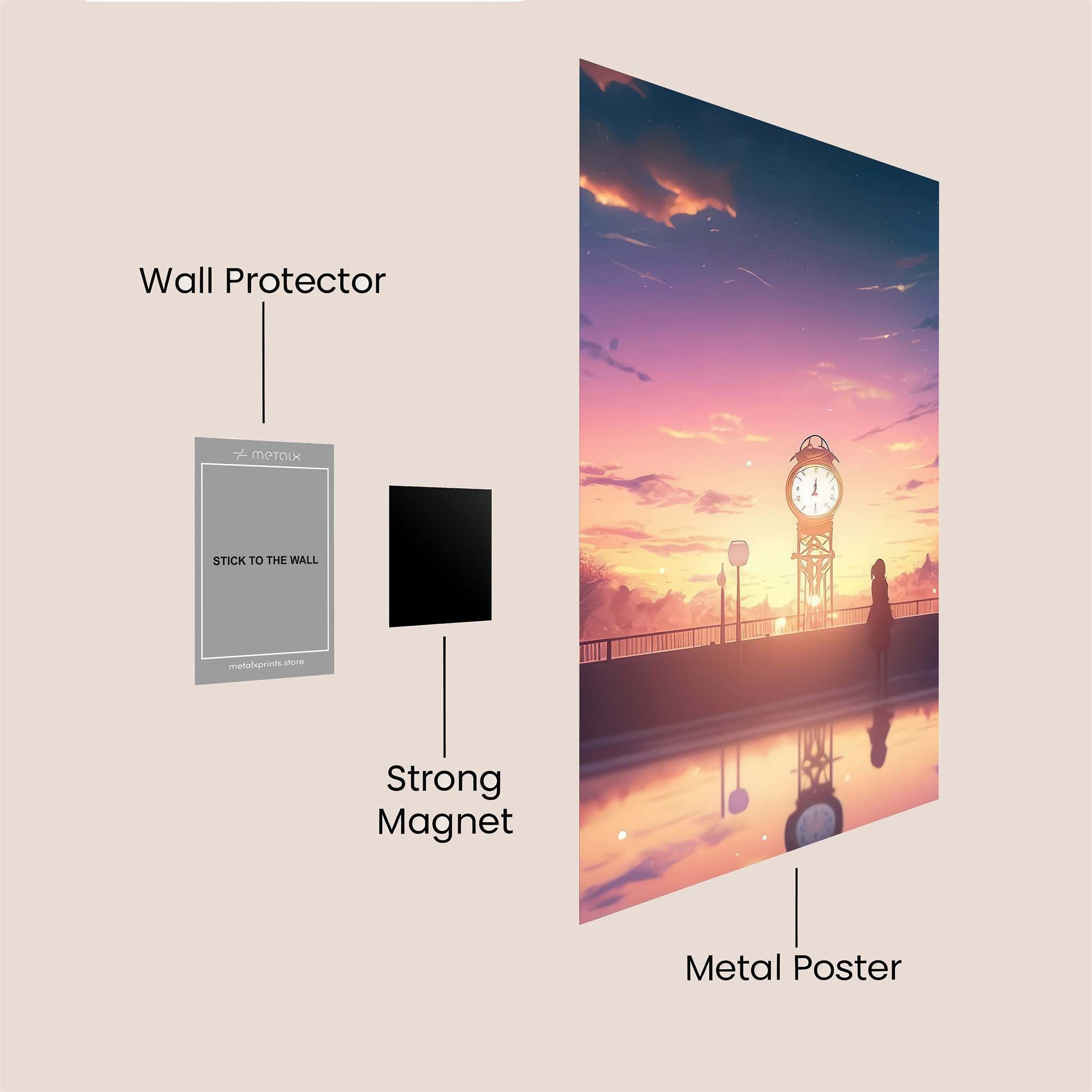 Clock Serenity Safe Wall Magnetic / M