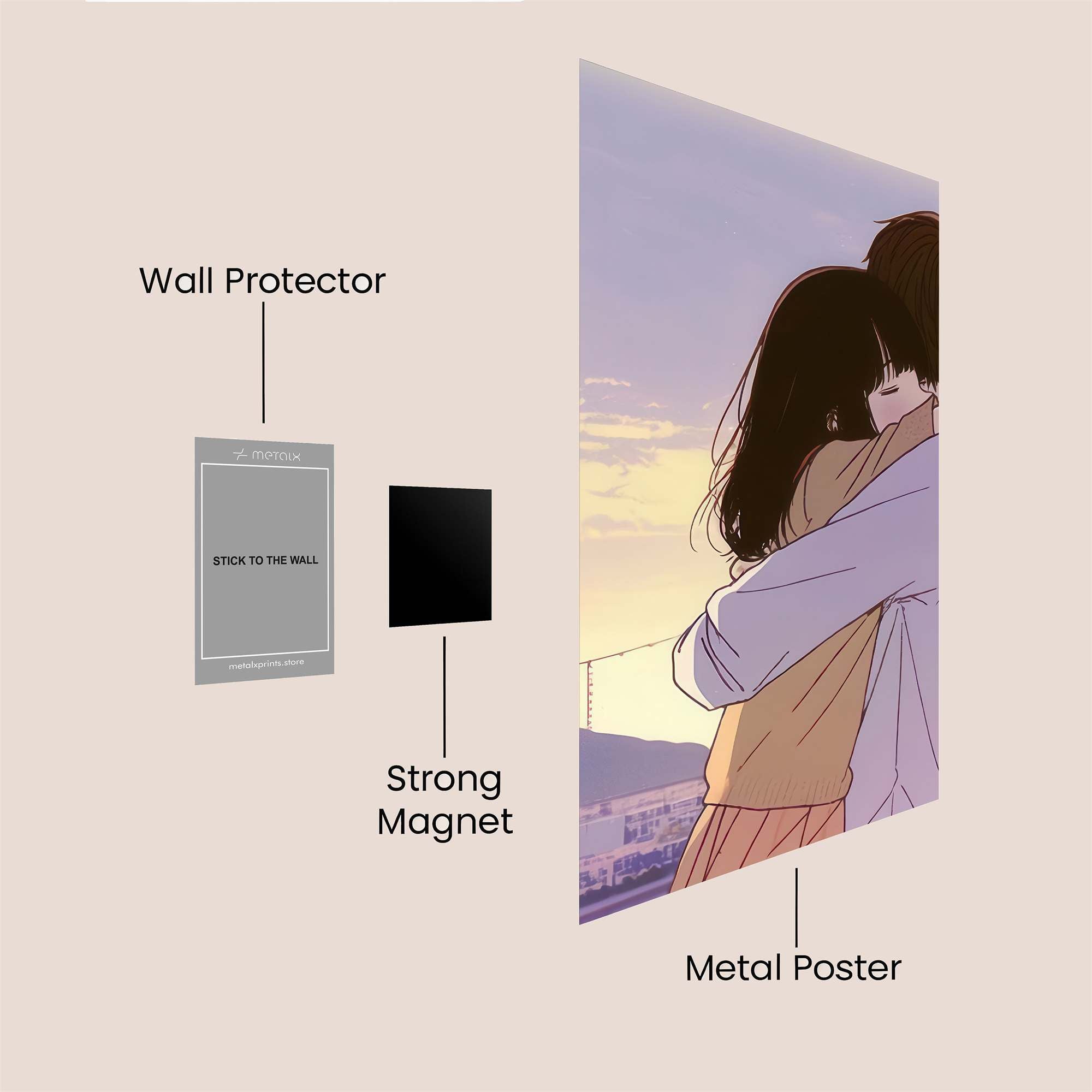 Sunset Embrace Safe Wall Magnetic / M
