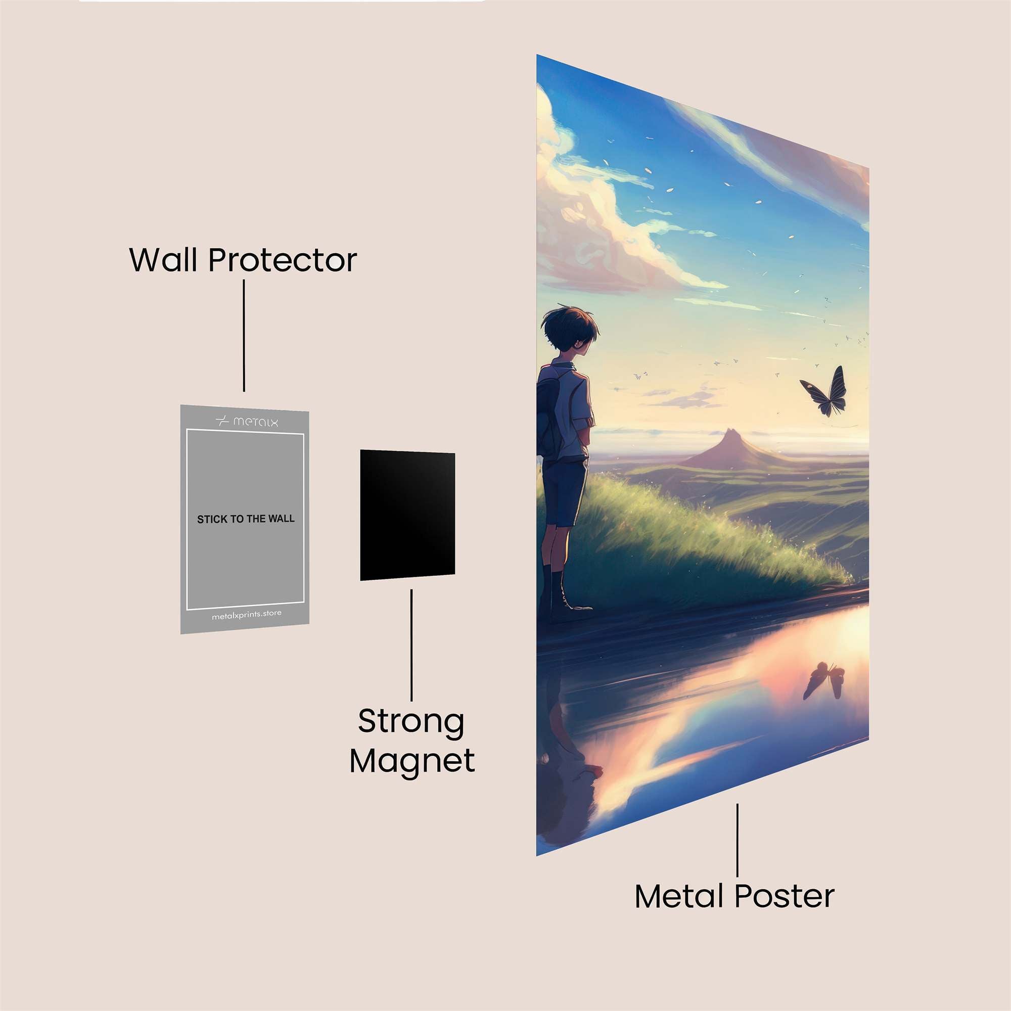 Sunset Solitude Safe Wall Magnetic / M