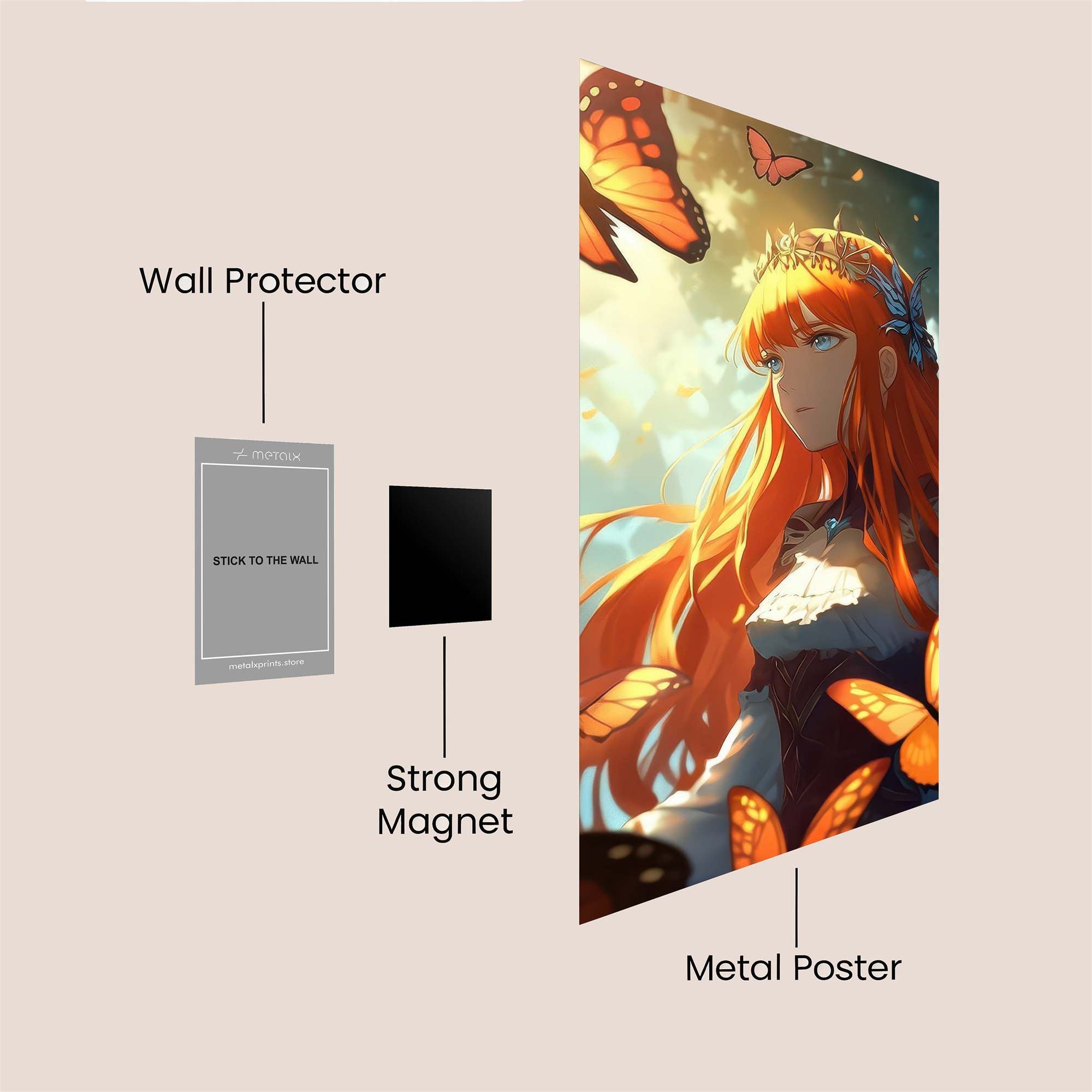 Butterfly Queen Safe Wall Magnetic / M