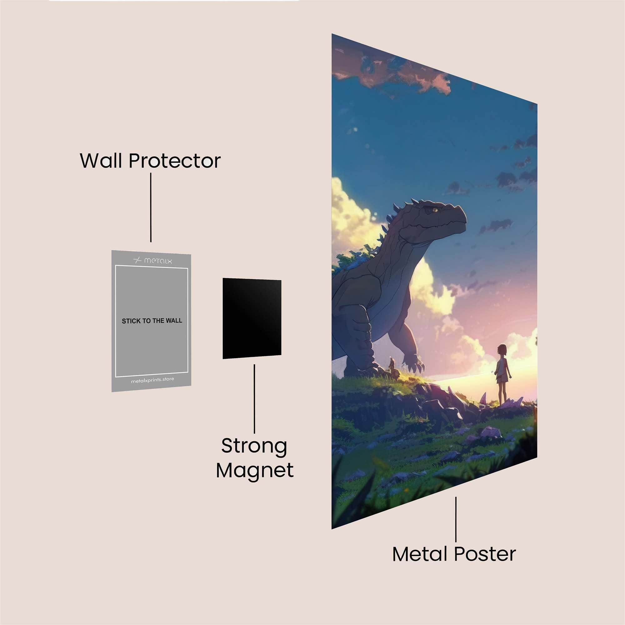 Dinosaur Serenity Safe Wall Magnetic / M