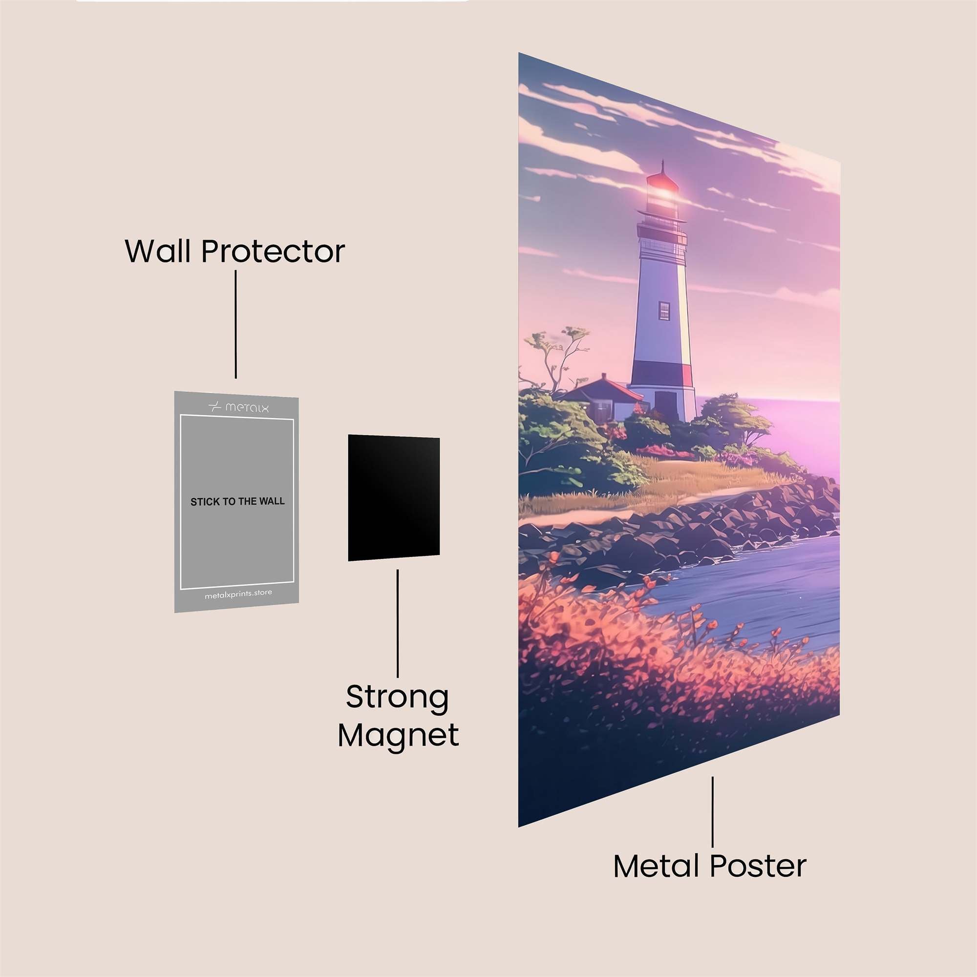 Lighthouse Serenity Safe Wall Magnetic / M