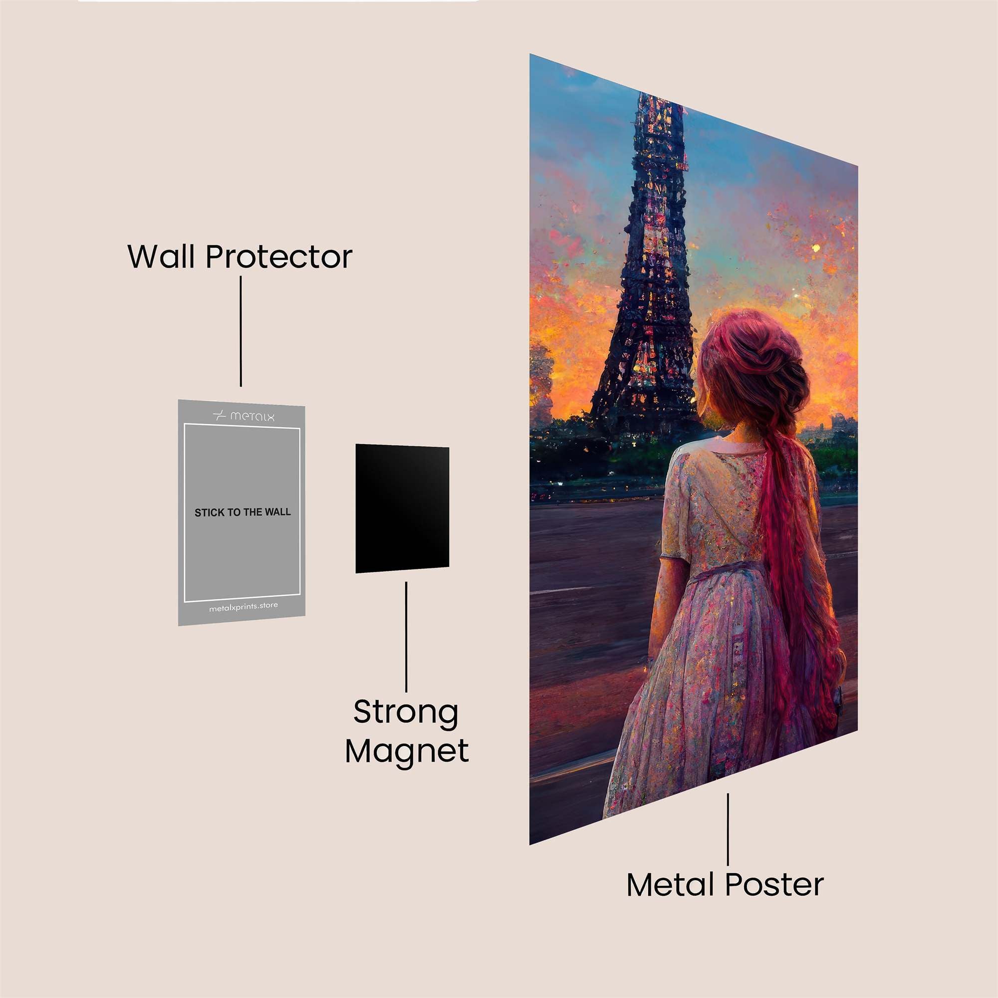 Eiffel Dream Safe Wall Magnetic / M