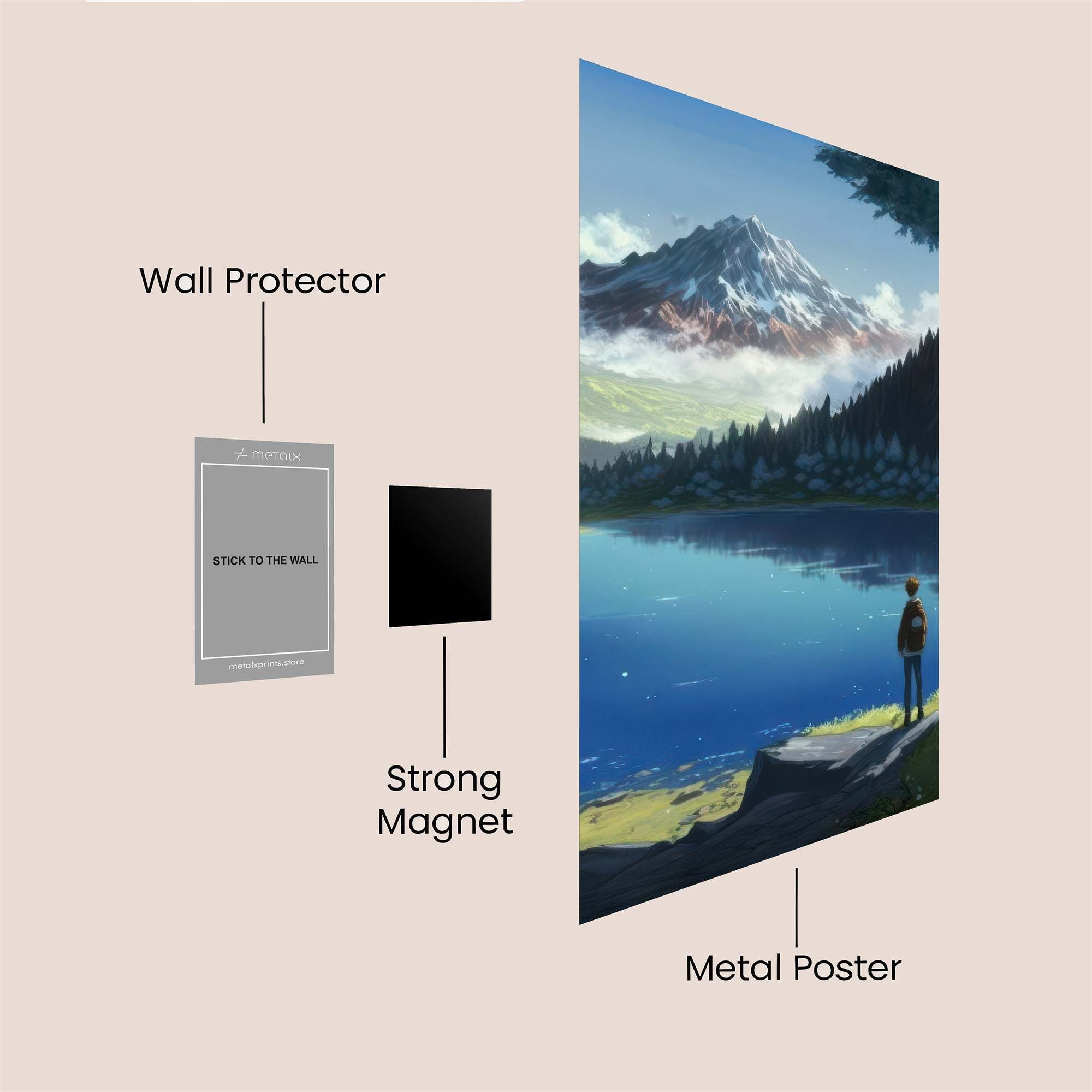 Mountain Serenity Safe Wall Magnetic / M