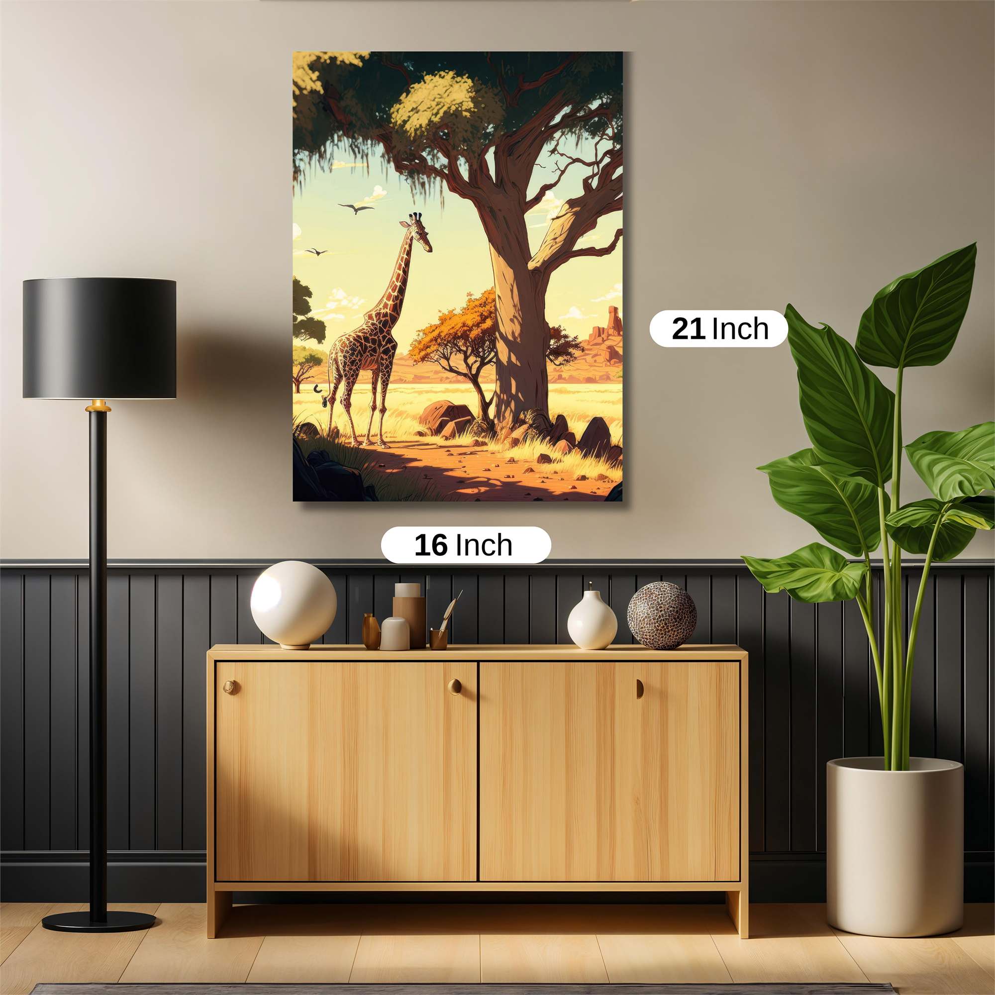 Giraffe Serenity Safe Wall Magnetic / M