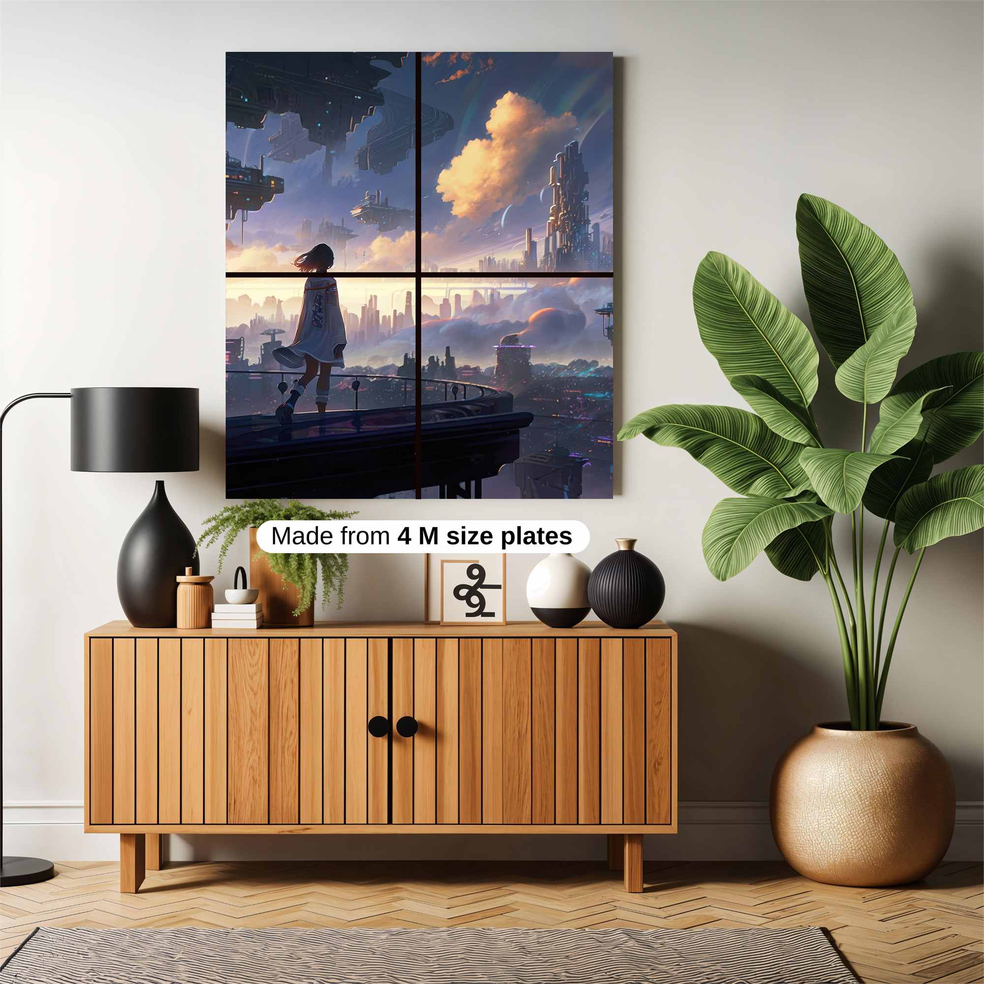 Futuristic Serenity Safe Wall Magnetic / M