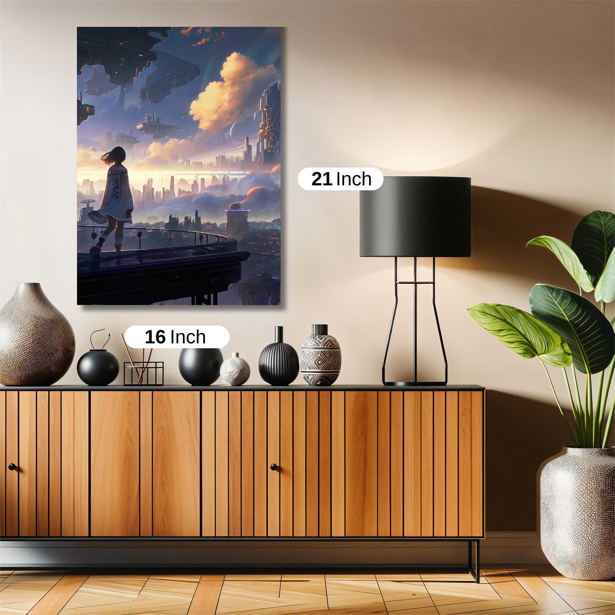 Futuristic Serenity Safe Wall Magnetic / M