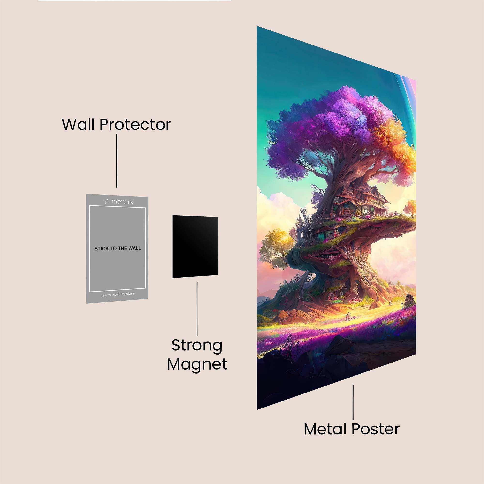 Treehouse Tranquility Safe Wall Magnetic / M