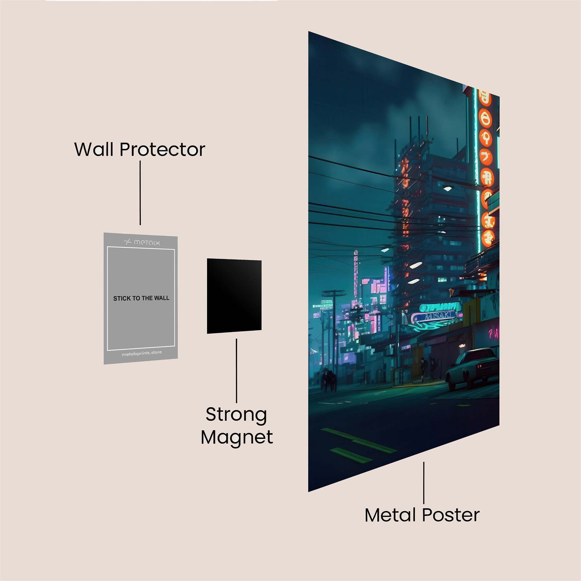Neon Serenity Safe Wall Magnetic / M