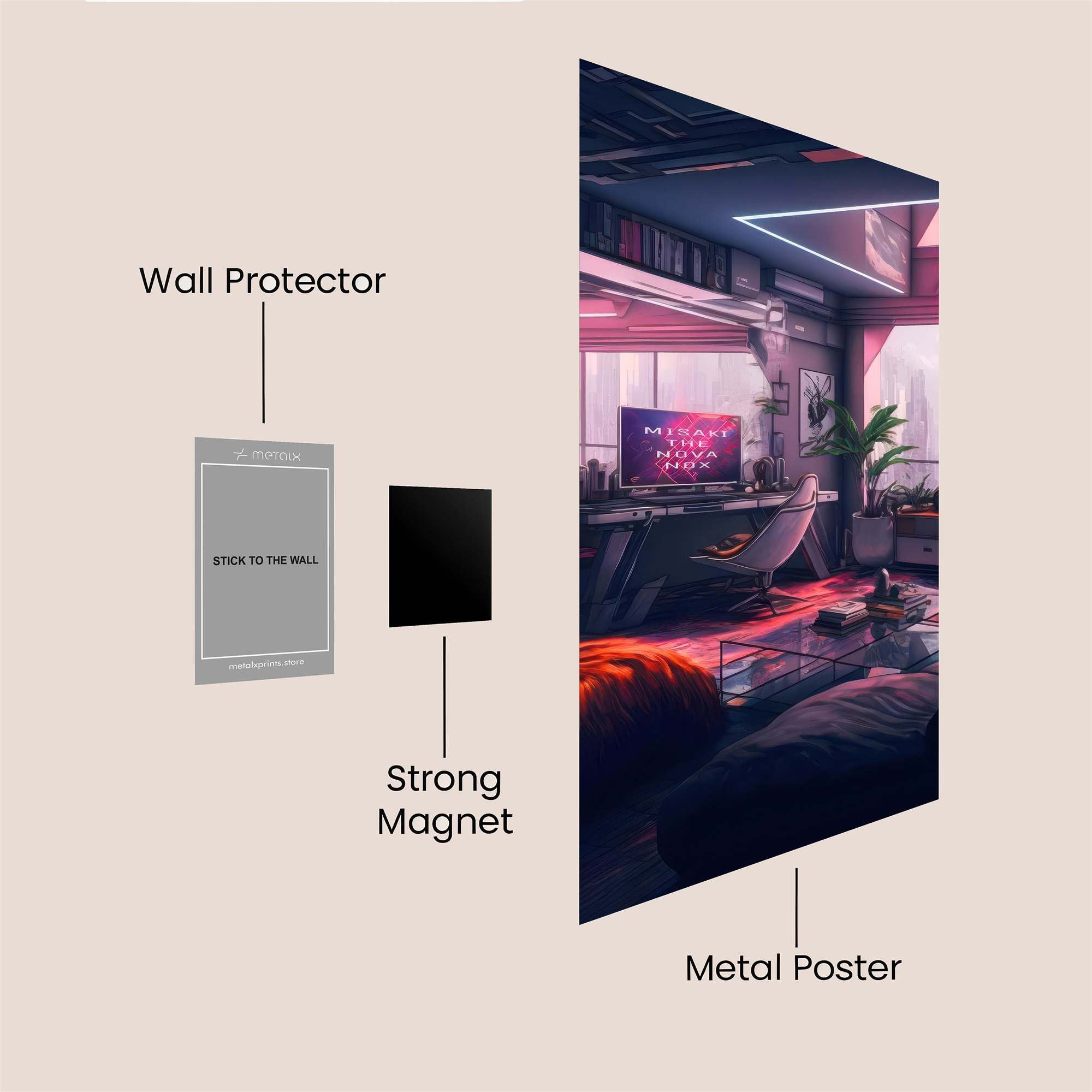 Cyber Serenity Safe Wall Magnetic / M