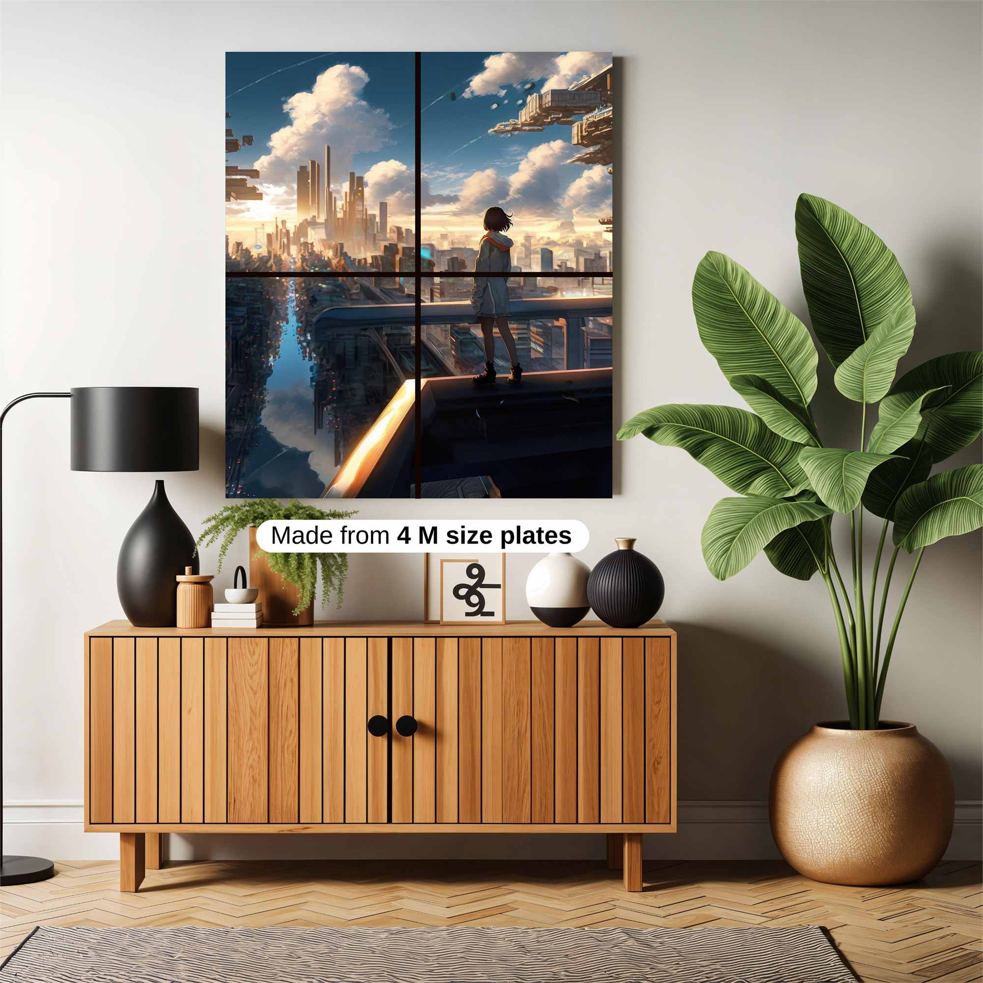 Cityscape Serenity Safe Wall Magnetic / M