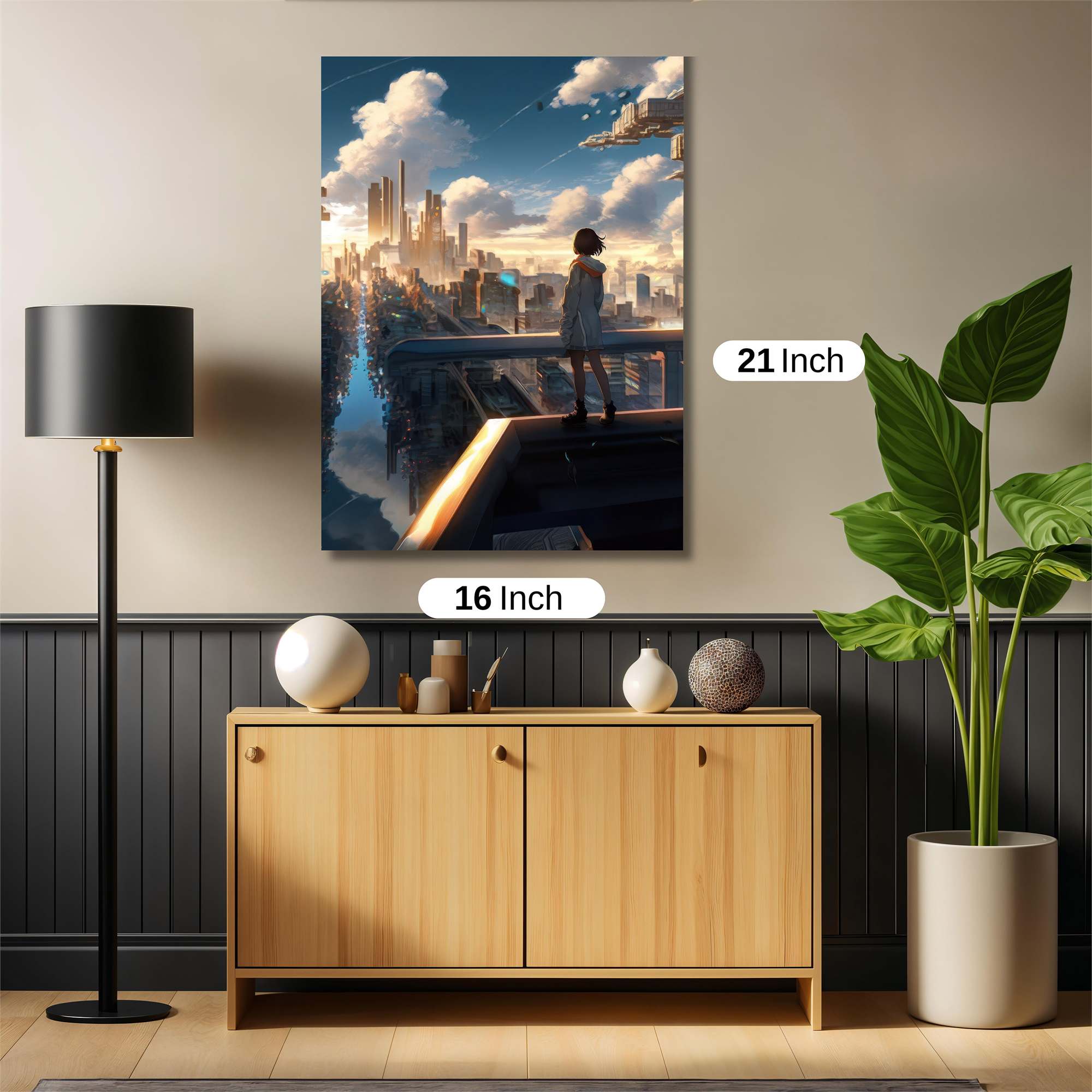 Cityscape Serenity Safe Wall Magnetic / M