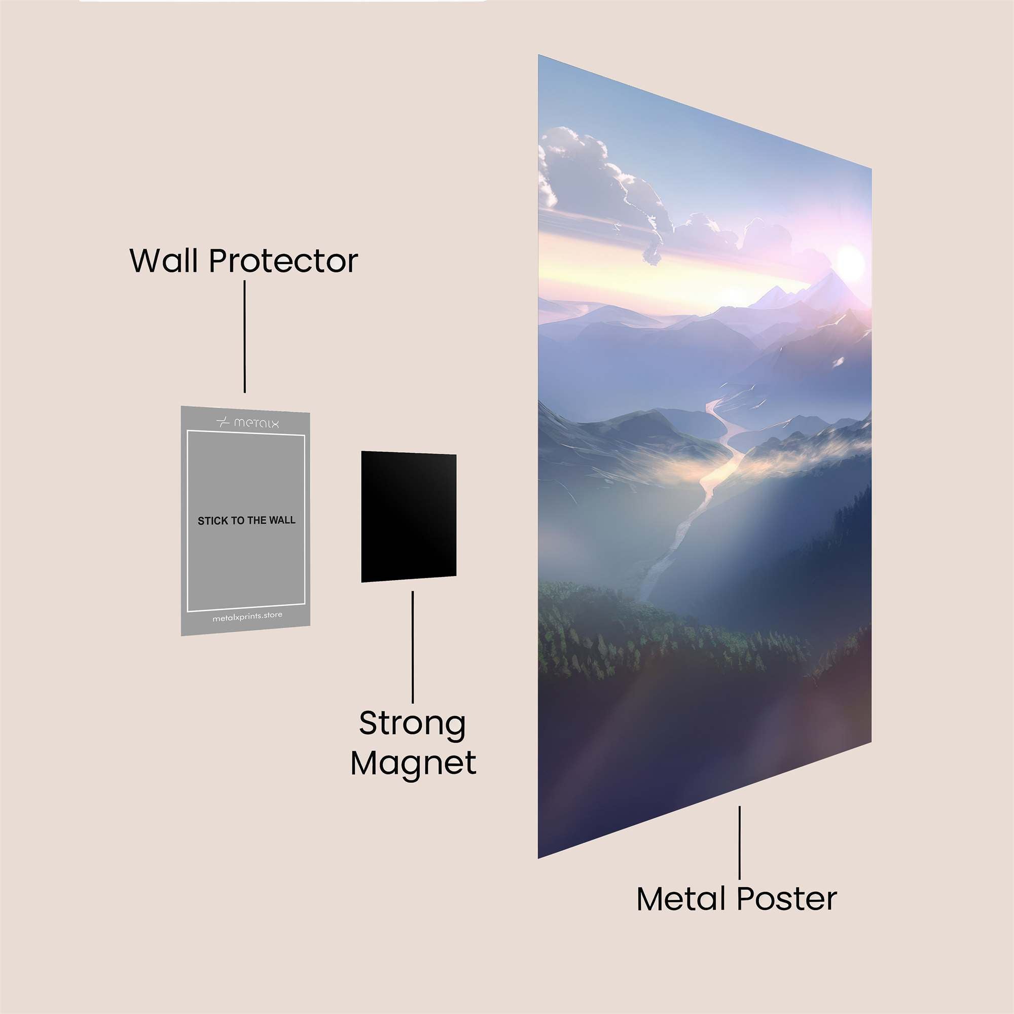 Sunrise Serenity Safe Wall Magnetic / M