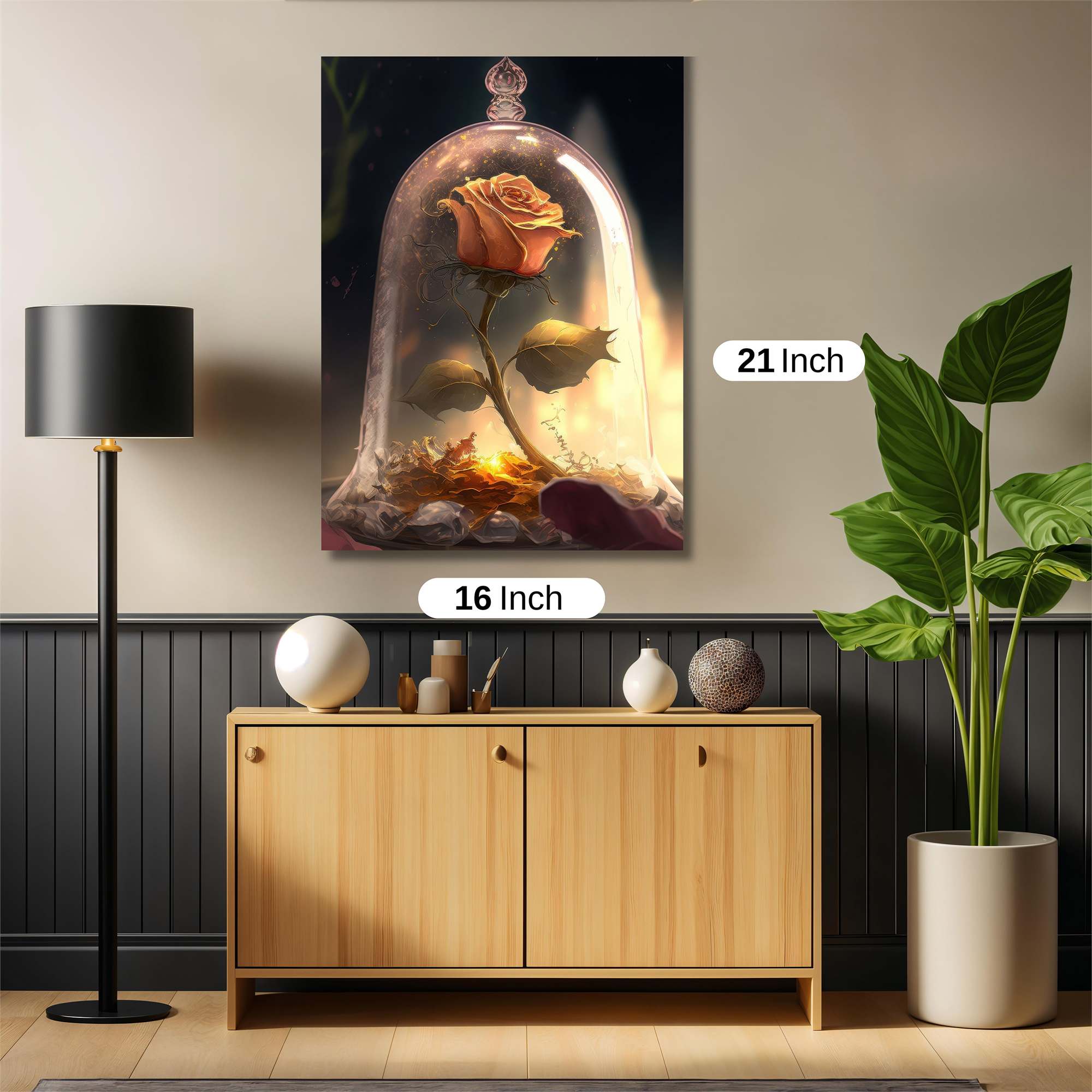 Enchanted Rose Safe Wall Magnetic / M