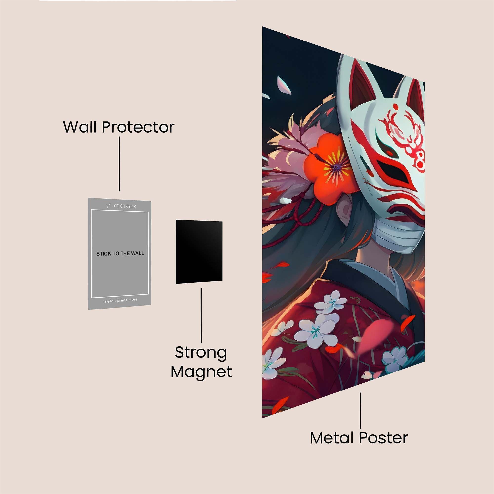 Kitsune Dream Safe Wall Magnetic / M