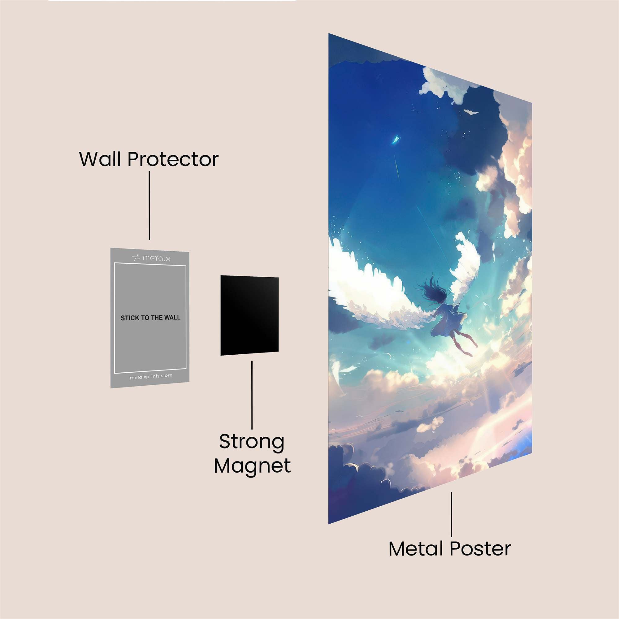 Angel's Ascent Safe Wall Magnetic / M