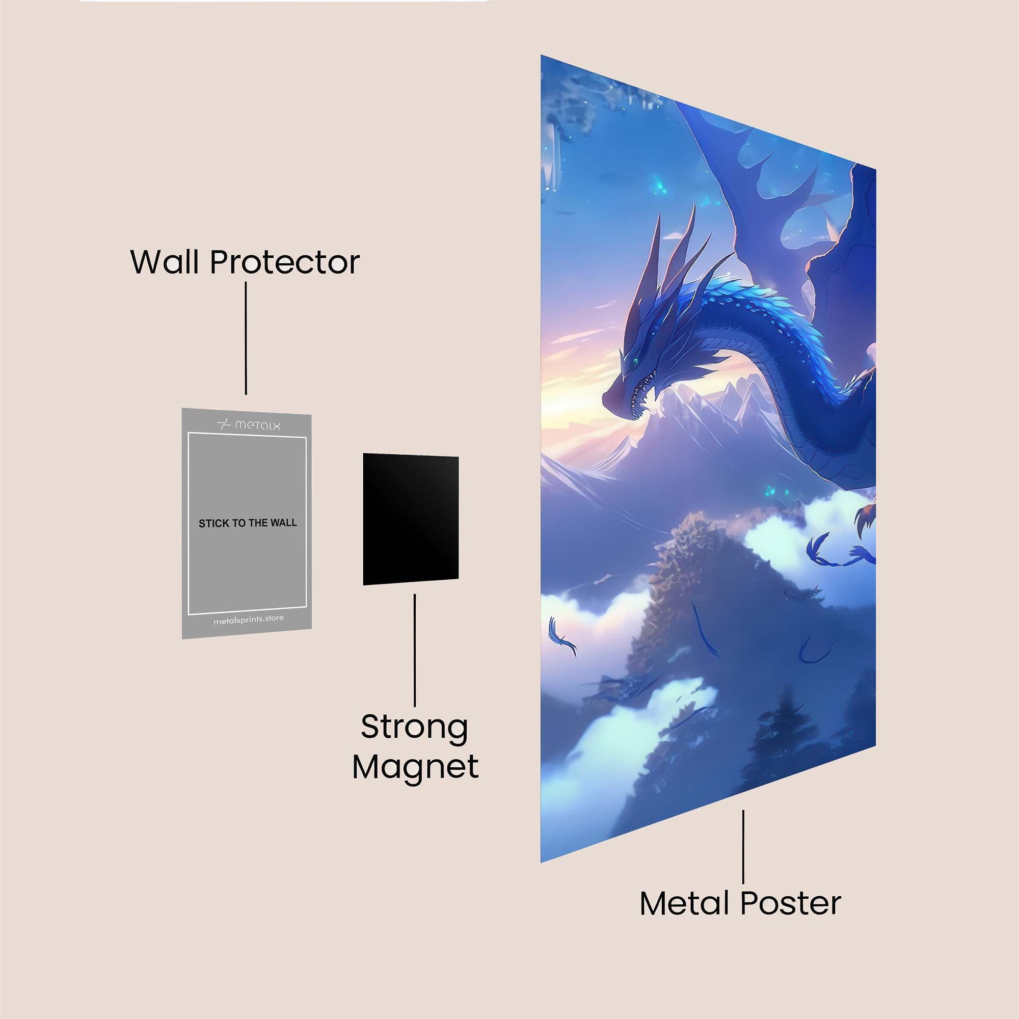 Azure Serenity Safe Wall Magnetic / M